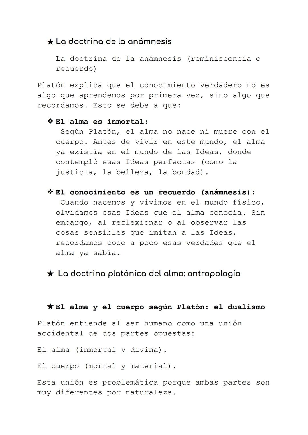 # TEMA 2: PLATón
★ Estructura de la realidad. Ideas y mundo físico:
Platón propone que existen dos realidades
diferentes:
* EL MUNDO DE
