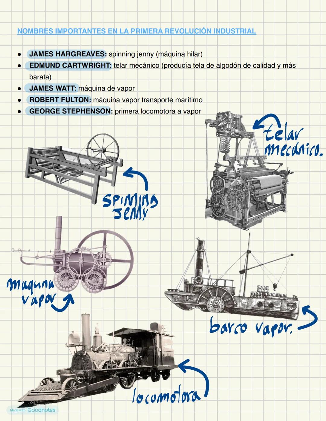 # 1 REVOLUCIÓN INDUSTRIAL
Se desarrolla en Gran Bretaña entre 1750 y 1850. Fue un resultado de un conjunto de
cambios tecnológicos y econó