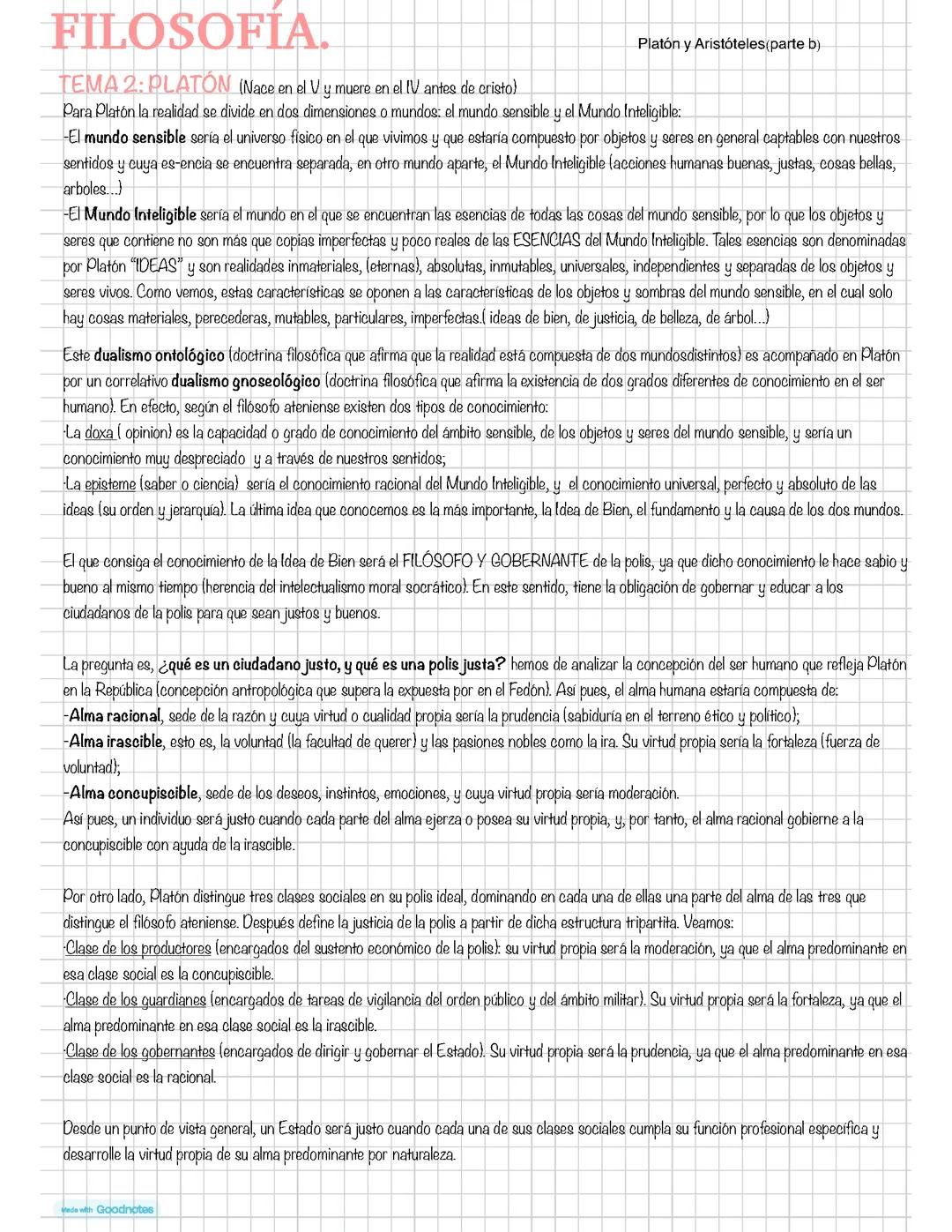 Filosofia Aristóteles y platon