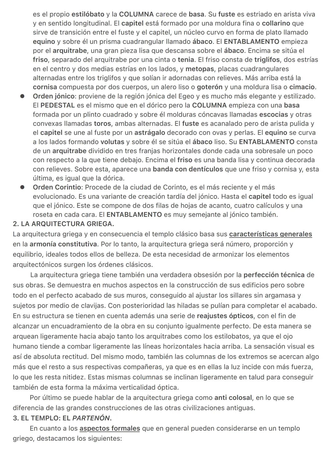 # TEMA: LA ARQUITECTURA GRIEGA CLÁSICA: LOS ÓRDENES. EL TEMPLO: EL PARTENÓN.
El arte clásico griego encuentra sus orígenes en las culturas