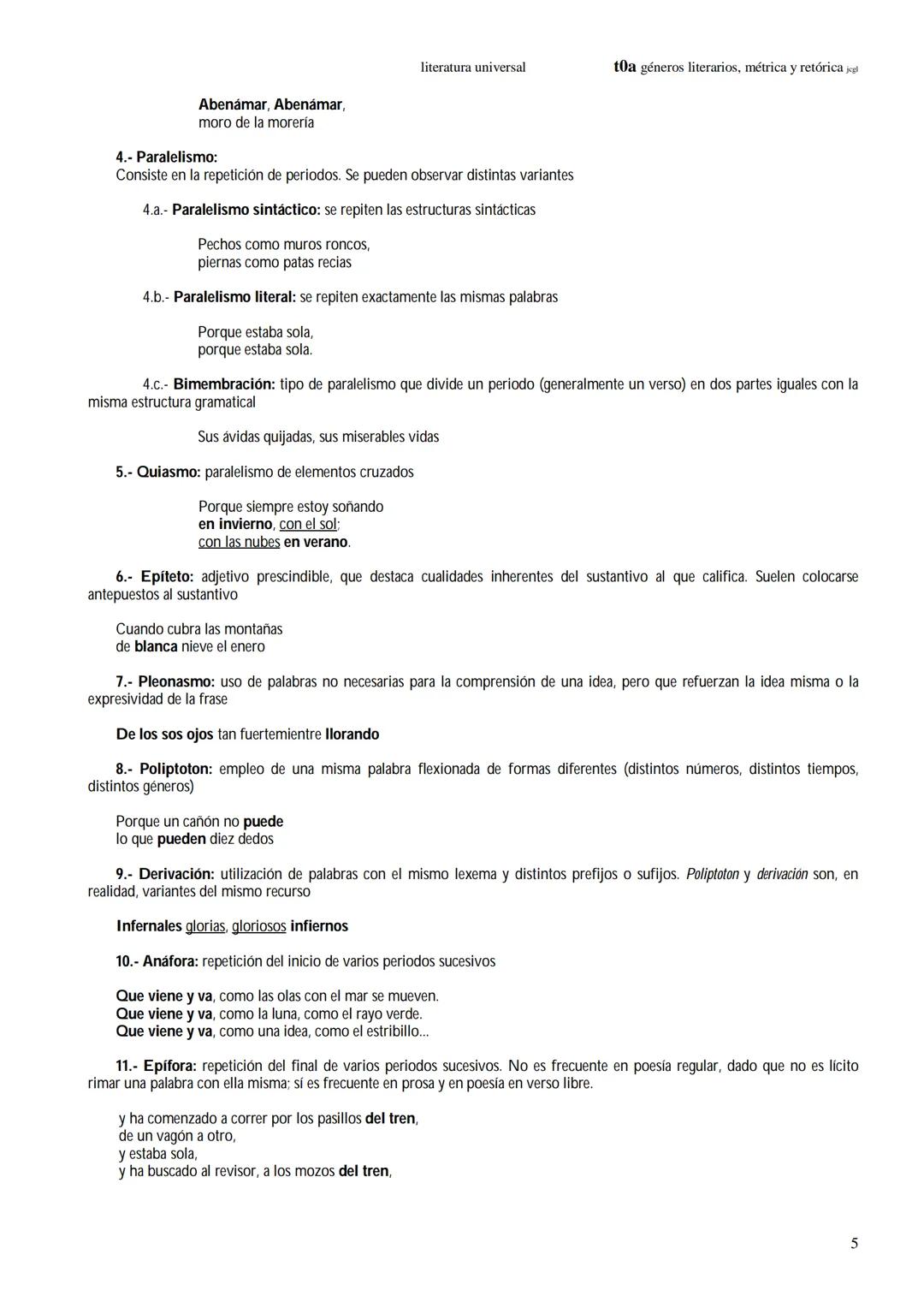 literatura universal
toa géneros literarios, métrica y retórica jegl
1.- géneros y subgéneros literarios
2.- nociones de métrica
3.- estrofa