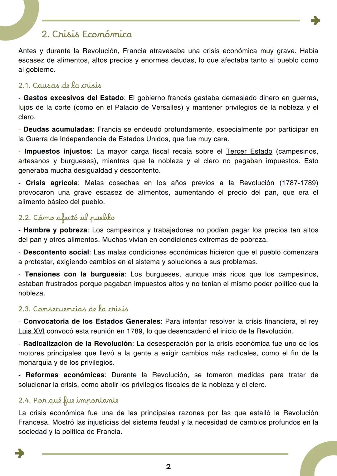 # La Revolución Francesa (1789-1799)
RESUMEN
causas
1. Desigualdad social: La sociedad estaba dividida en tres estamentos (clero, noblez