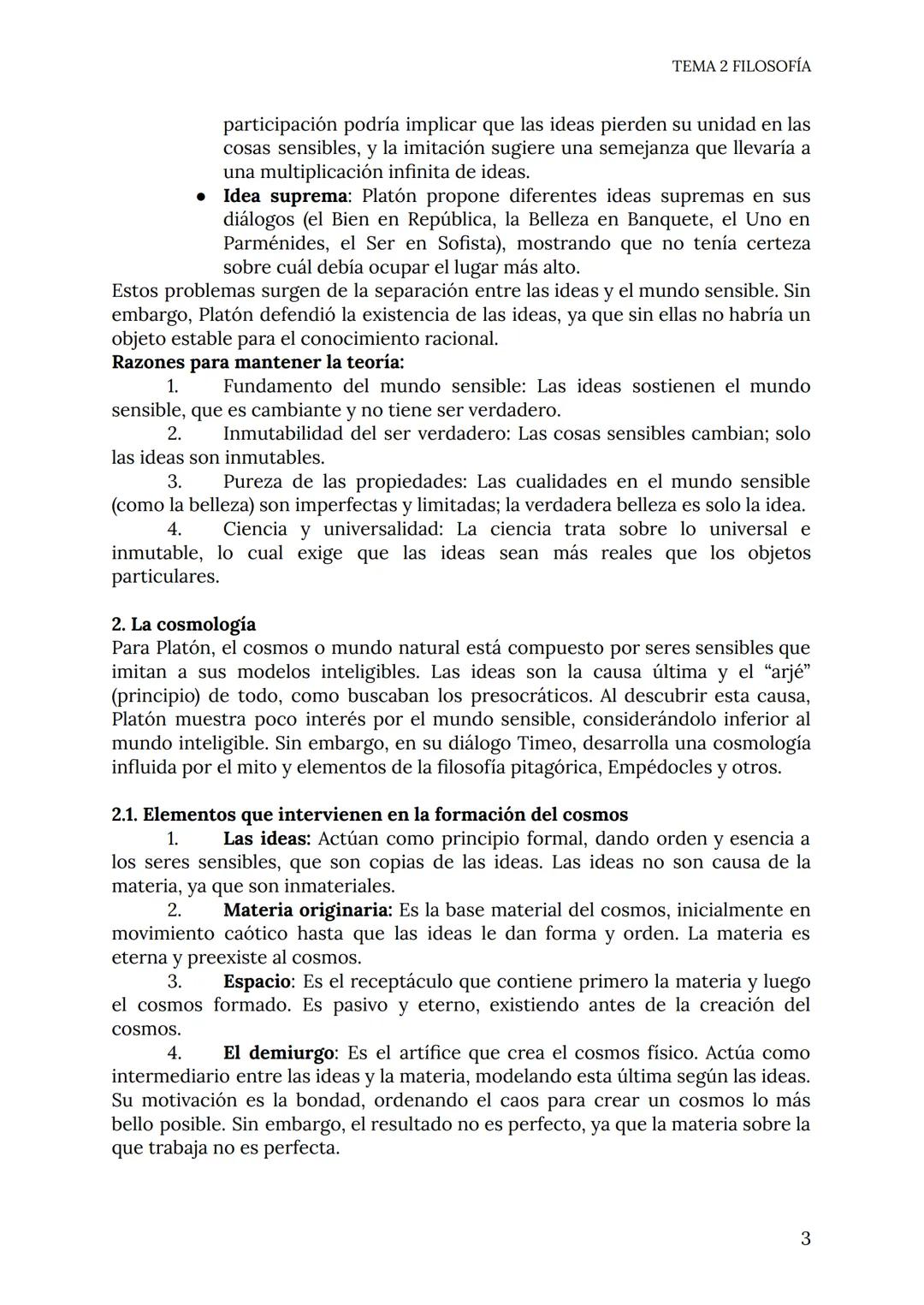 TEMA 2 FILOSOFÍA
# TEMA 2: PLATÓN
1.- Concepción platónica de la realidad
La filosofía platónica se basa en la teoría de las ideas, esta