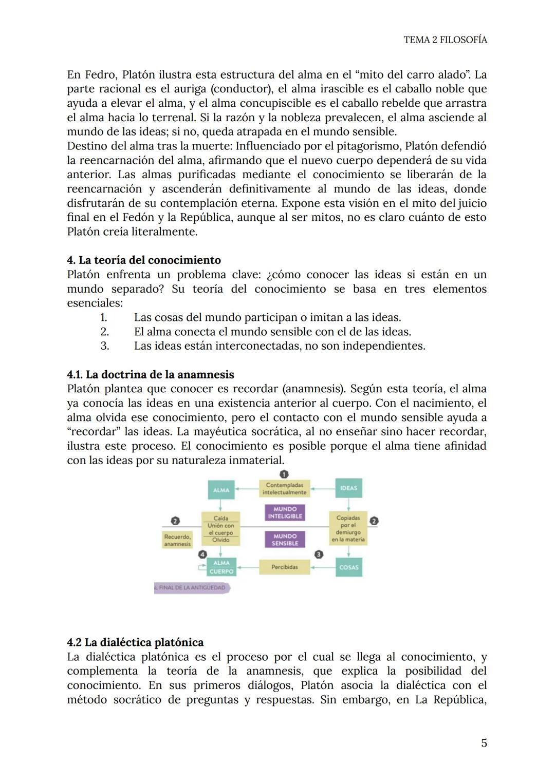 TEMA 2 FILOSOFÍA
# TEMA 2: PLATÓN
1.- Concepción platónica de la realidad
La filosofía platónica se basa en la teoría de las ideas, esta