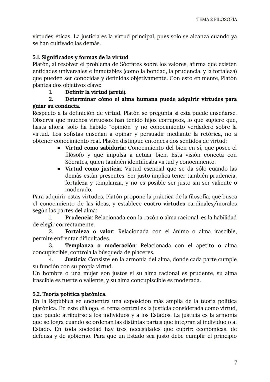 TEMA 2 FILOSOFÍA
# TEMA 2: PLATÓN
1.- Concepción platónica de la realidad
La filosofía platónica se basa en la teoría de las ideas, esta
