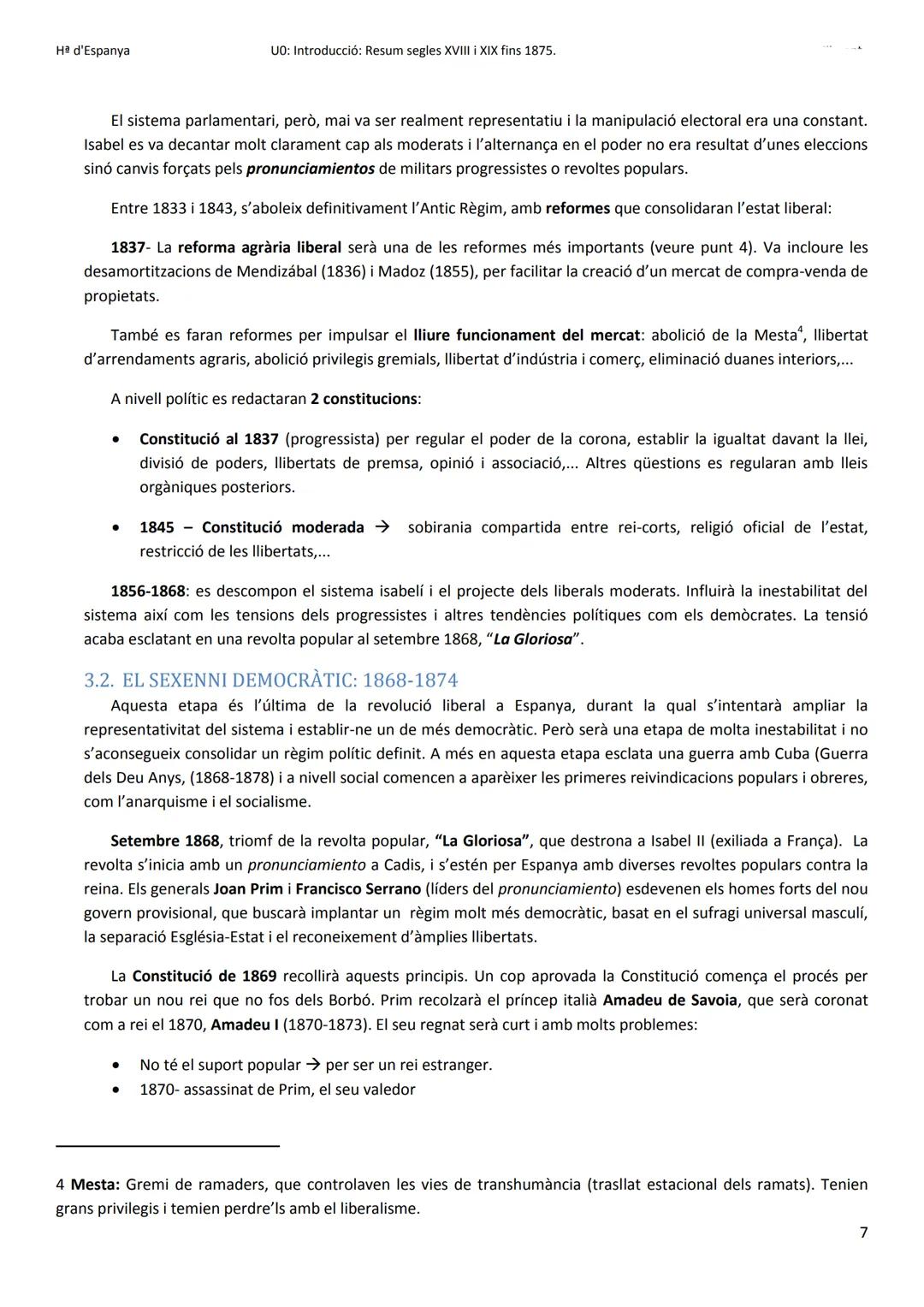 Unitat 0: ENS
POSEM AL
DIA?
Introducció: Resum
segles XVIII i XIX fins
1875.
2n BATXILLERAT - Història
d'Espanya Hª d'Espanya
UO: Introduc