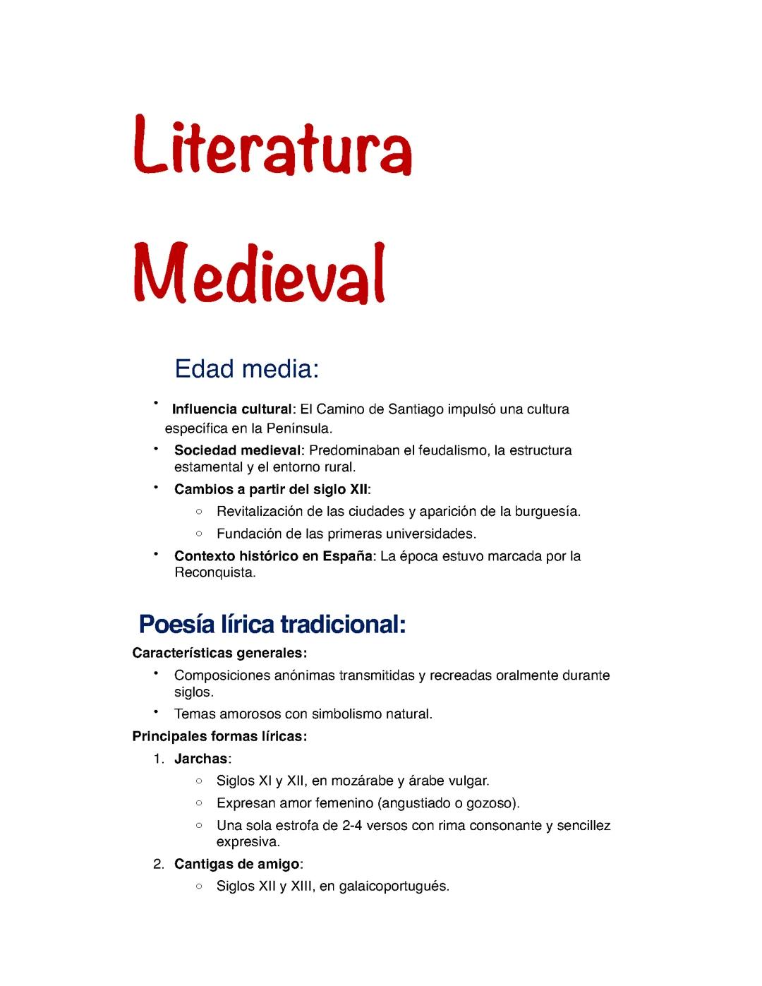 Literatura Medieval