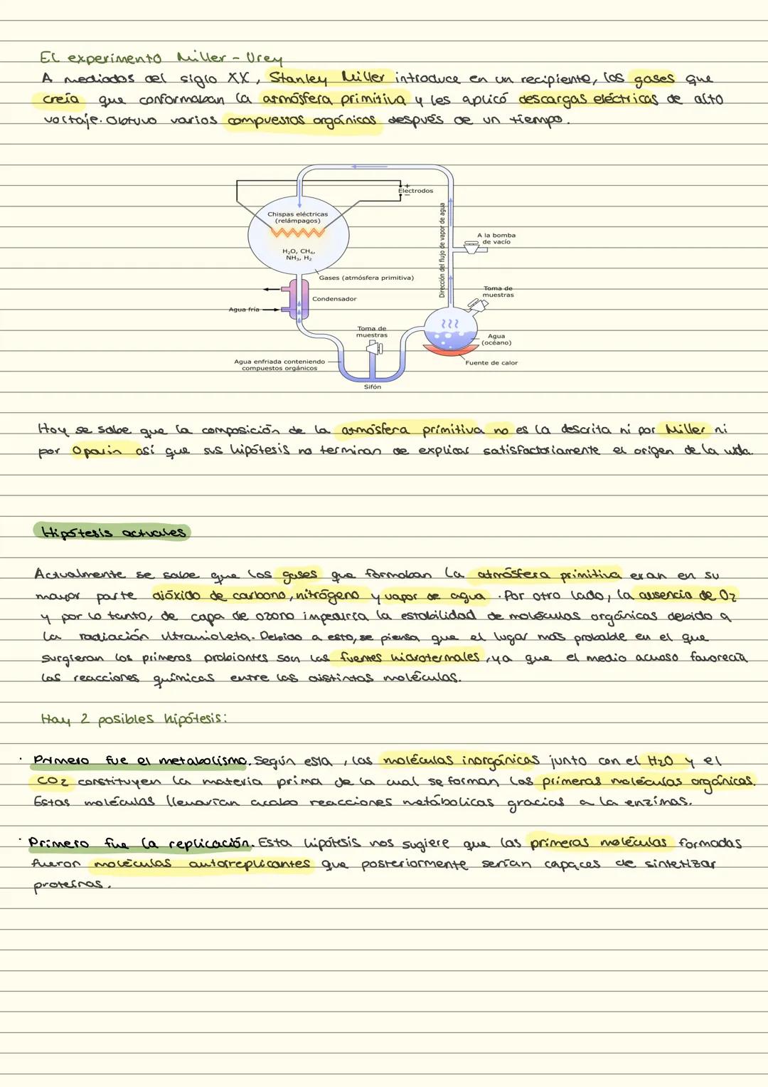 #Sample El origen de la vida
1.2. Hipotesis sobre el origen de la vida
Hipstesis de la generación espontanea
Esta hipótesis sugiere que la v
