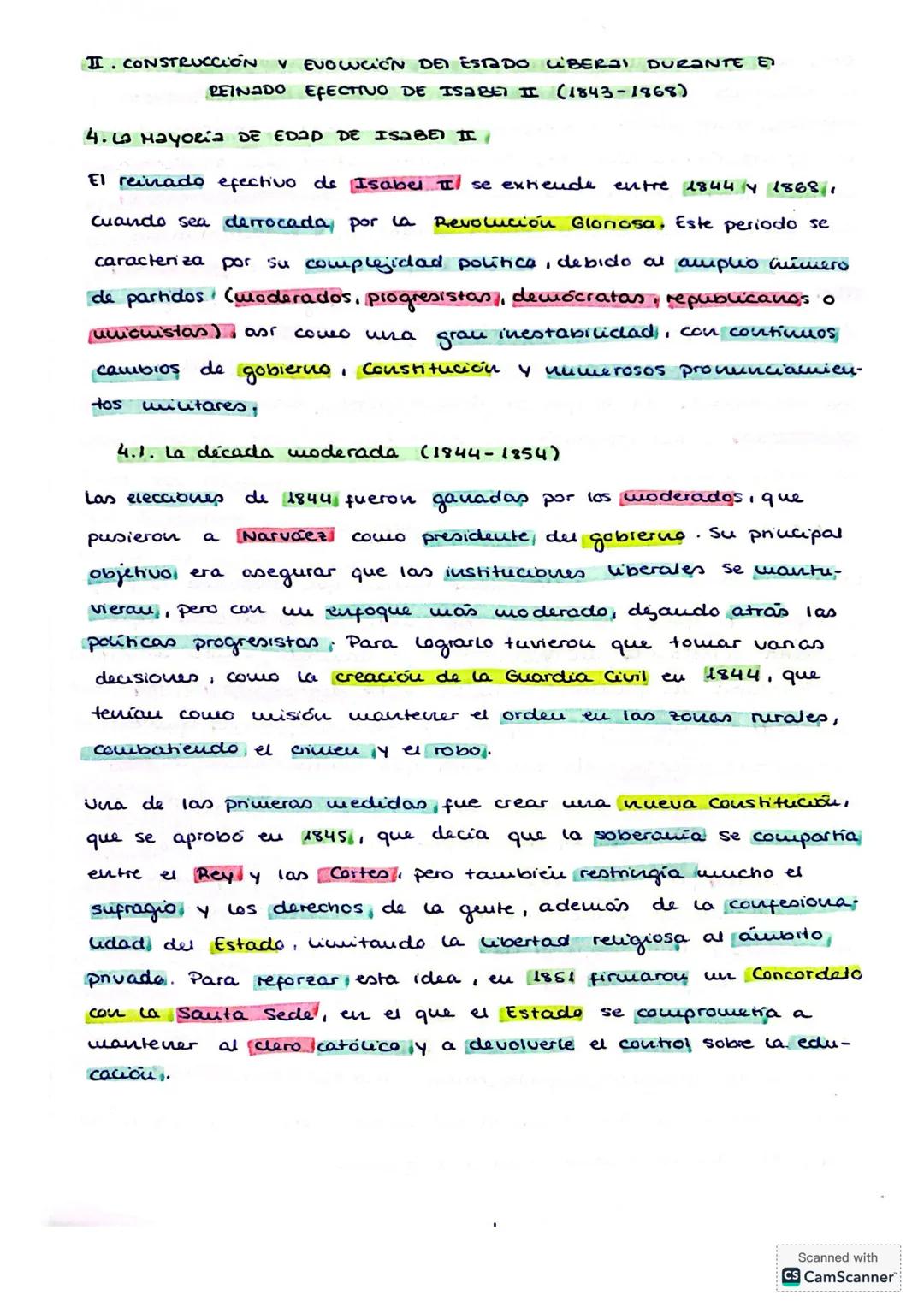 # Tema ba
I. EL PERIODO DE RESENCIAS DURANTE E REINADO DE ISABEL II: ZEVOWCIÓN
LIBERAI Y 1 GERRA CARLUSTA.
4. PROBLEMA SUCESORIO Y LA I GL