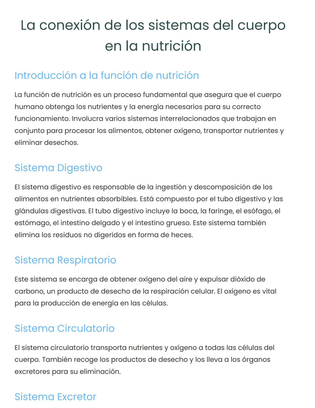 # La conexión de los sistemas del cuerpo
en la nutrición
## Introducción a la función de nutrición
La función de nutrición es un proceso f