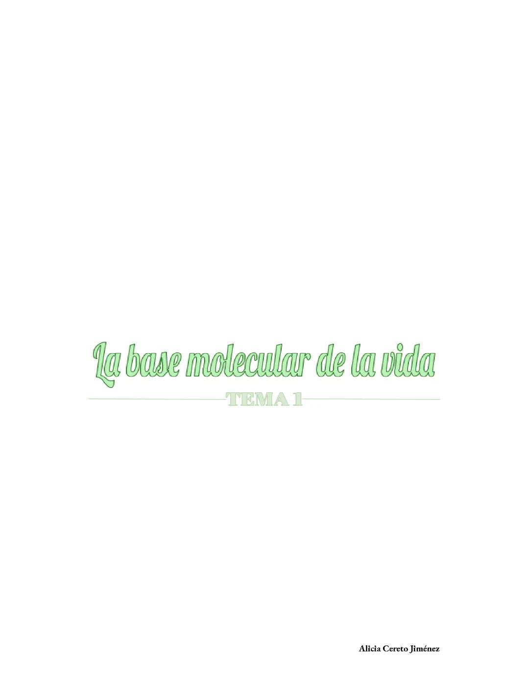 Tema 1 Biología 2°Bachillerato Andalucía