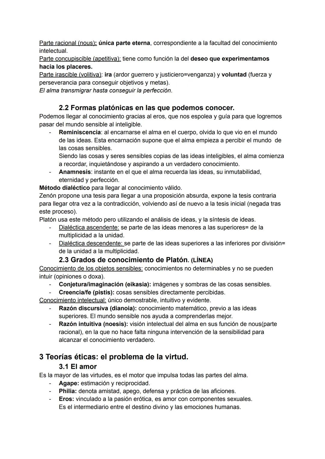 Platón
1. Teorías ontológicas (sobre el ser y los entes)
1.1 Teoría de las ideas/ de los dos mundos:
Platón considera insuficiente la teoría