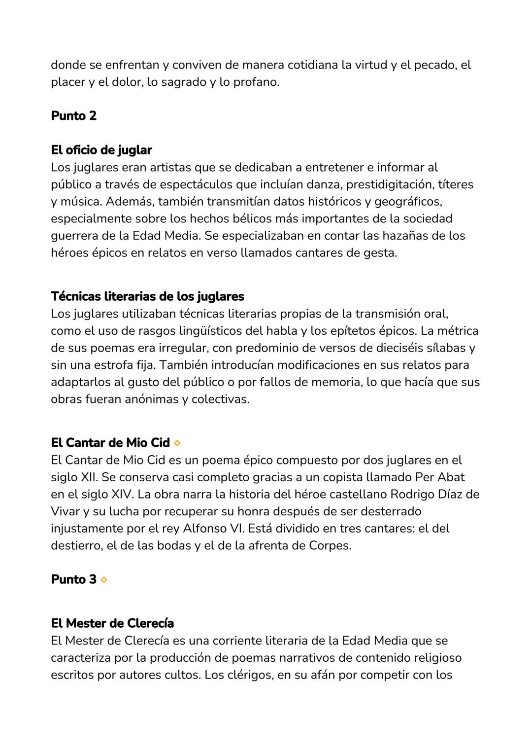# LA EDAD MEDIA: CONTEXTO HISTÓRICO Y LITERARIO
## Punto 1
### Contexto histórico
La Edad Media es un largo período de casi mil años compr