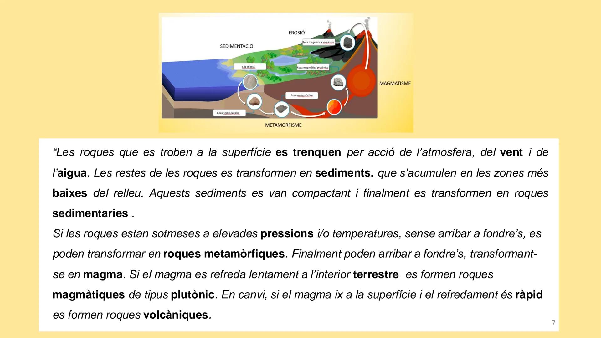 ### La geosfera
### RESUM La geosfera és la capa sòlida del
nostre planeta.
Està formada per roques.
Es dividix en capes: escorça,
mantell