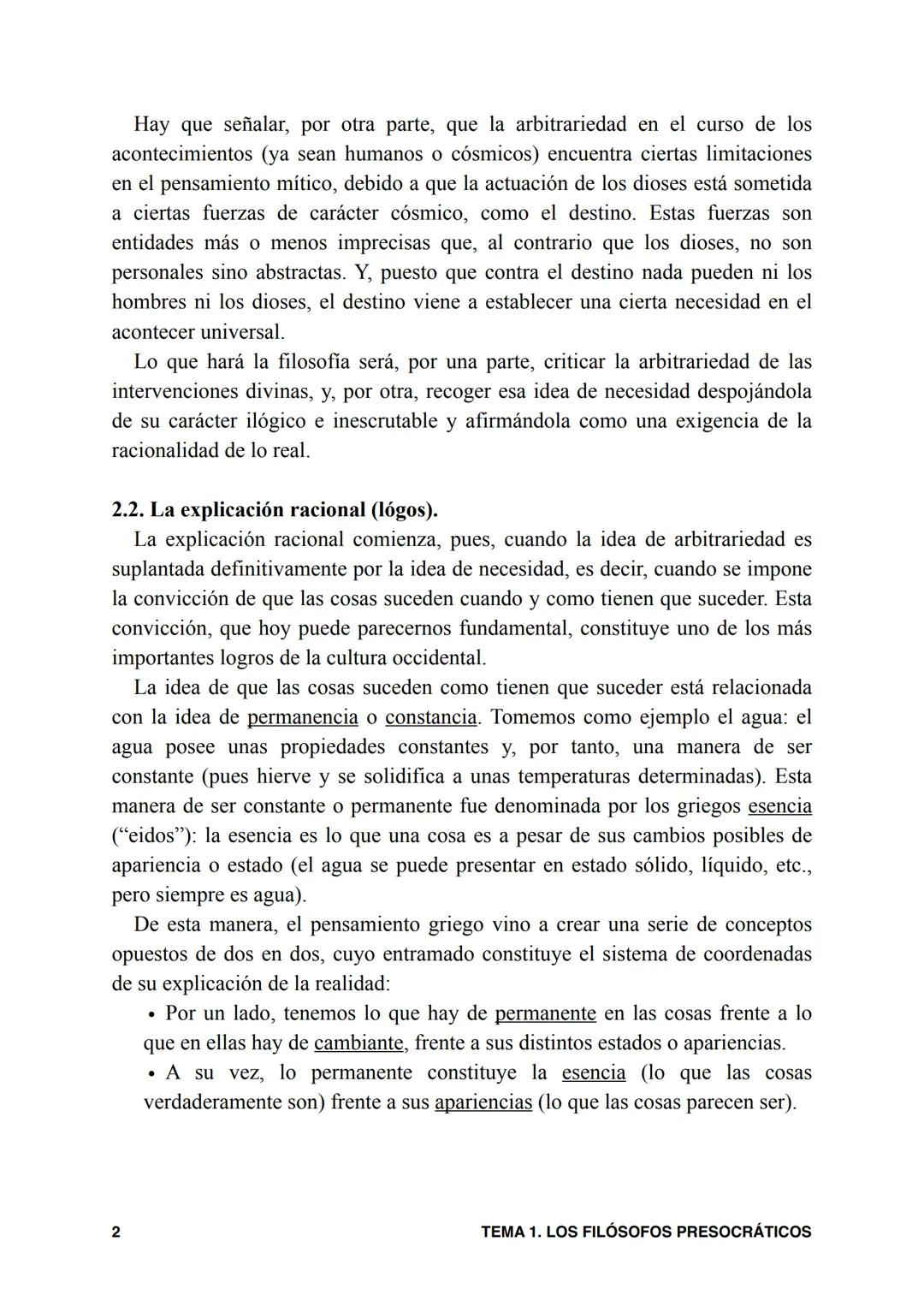 # TEMA 1. LOS FILÓSOFOS PRESOCRÁTICOS.
## 1. INTRODUCCIÓN.
Suele decirse acertadamente que la filosofia y la ciencia aparecen cuando se
ab