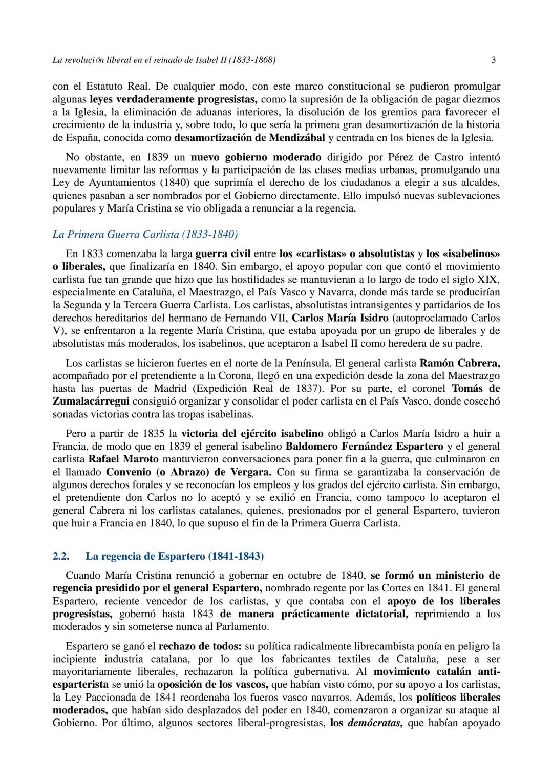 La revolución liberal en el reinado de Isabel II (1833-1868)
1
UNIDAD 9. LA REVOLUCIÓN LIBERAL EN EL REINADO
DE ISABEL II (1833-1868)
1. L