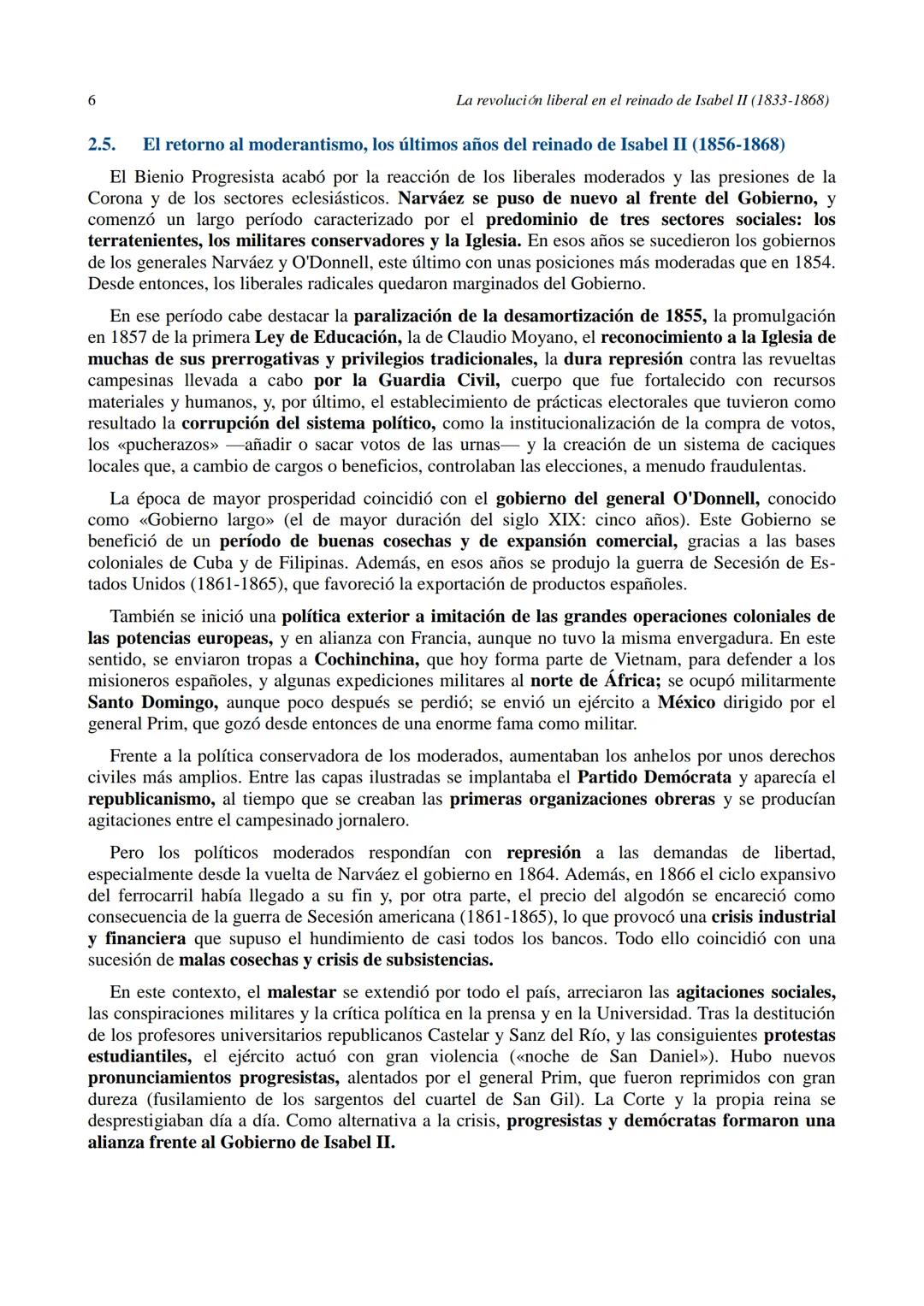 La revolución liberal en el reinado de Isabel II (1833-1868)
1
UNIDAD 9. LA REVOLUCIÓN LIBERAL EN EL REINADO
DE ISABEL II (1833-1868)
1. L