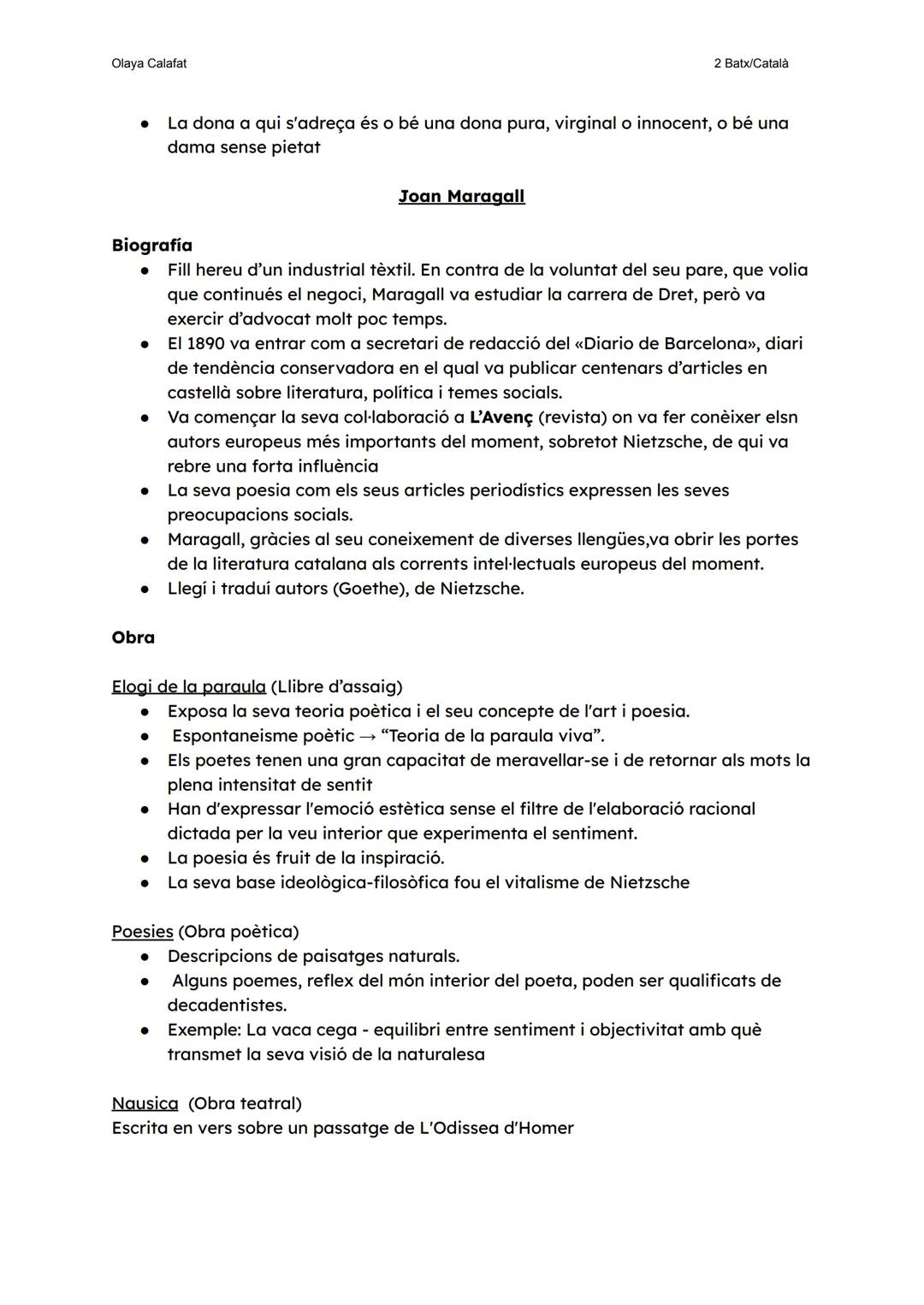 Olaya Calafat
2 Batx/Català
# EL MODERNISME
## Concepte de Modernisme
- Moviment cultural, literari i artístic.
- Neix a finals del segl