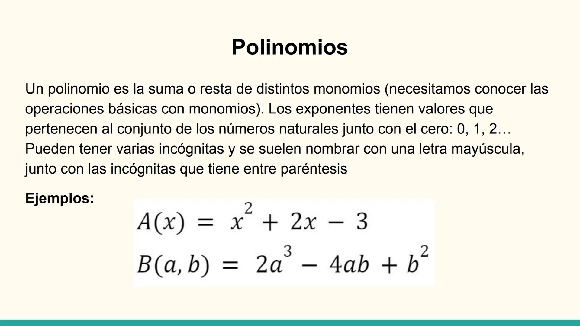 UD2: Expresiones algebraicas ¿Qué es una expresión algebraica?
Una expresión algebraica es toda combinación de números y letras unidas por l