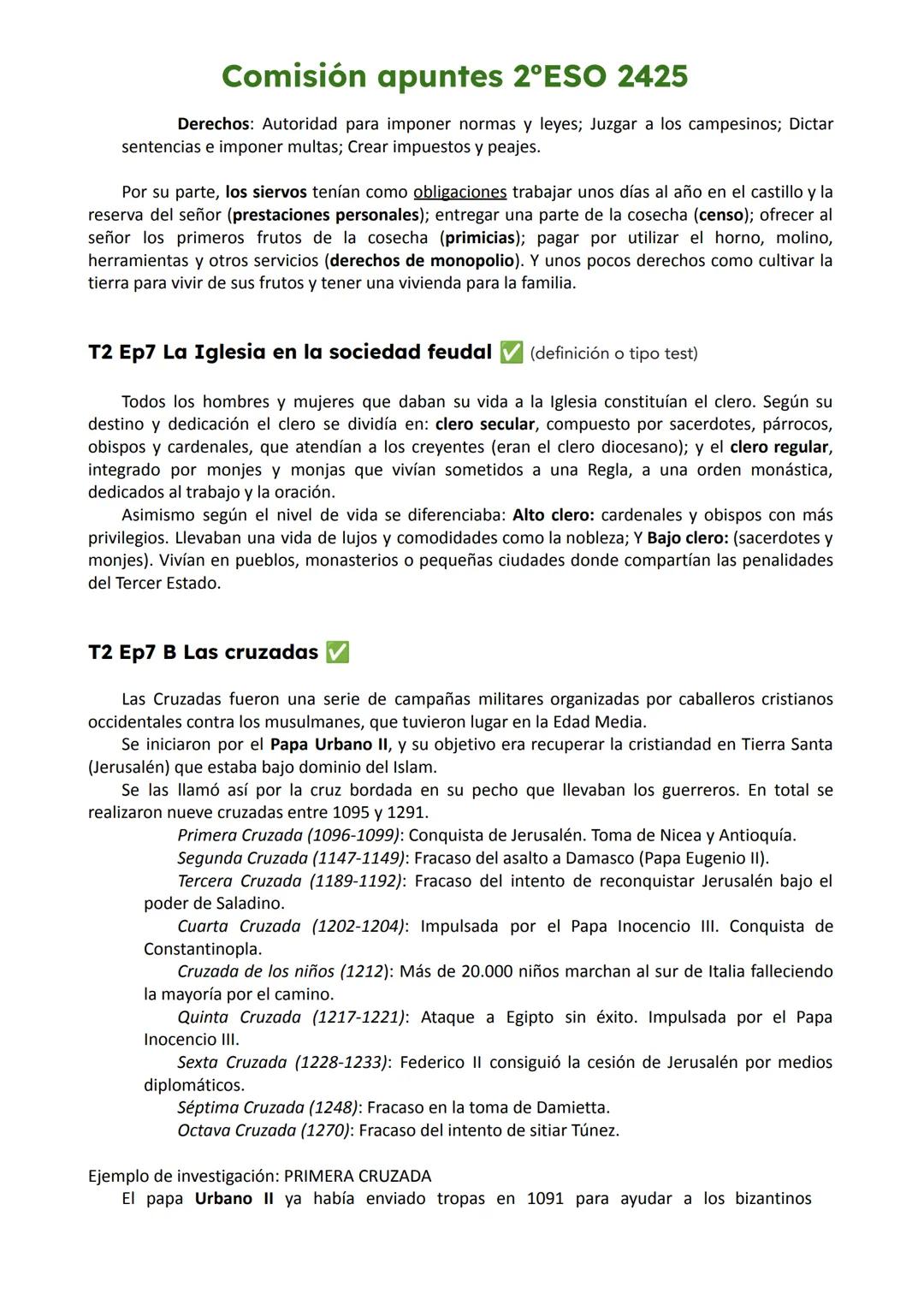 # Comisión apuntes 2ºESO 2425
Para el trabajo y estudio de estos apuntes tener en cuenta que: los epígrafes no negrita se
preguntarán como