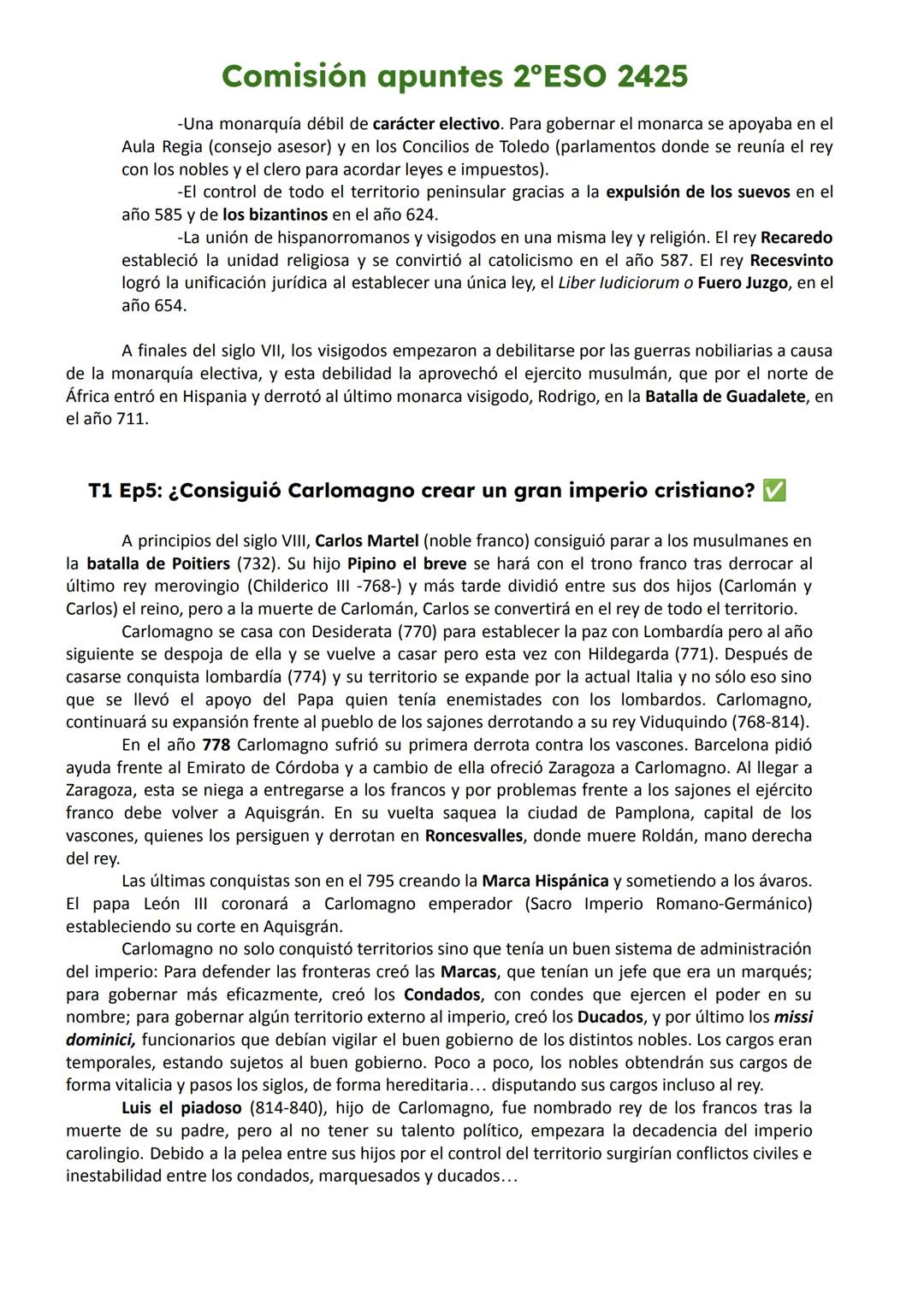 # Comisión apuntes 2ºESO 2425
Para el trabajo y estudio de estos apuntes tener en cuenta que: los epígrafes no negrita se
preguntarán como