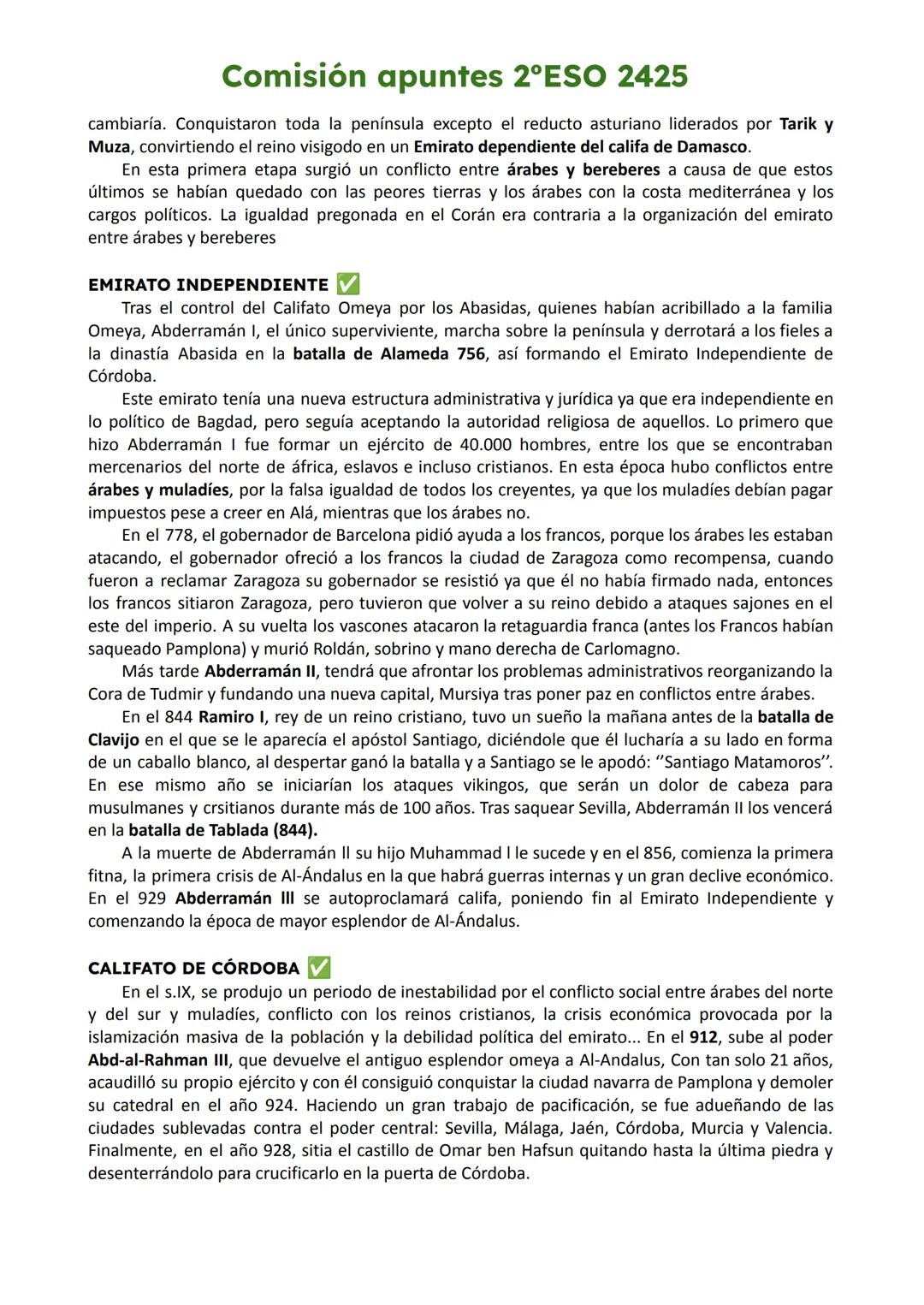 # Comisión apuntes 2ºESO 2425
Para el trabajo y estudio de estos apuntes tener en cuenta que: los epígrafes no negrita se
preguntarán como