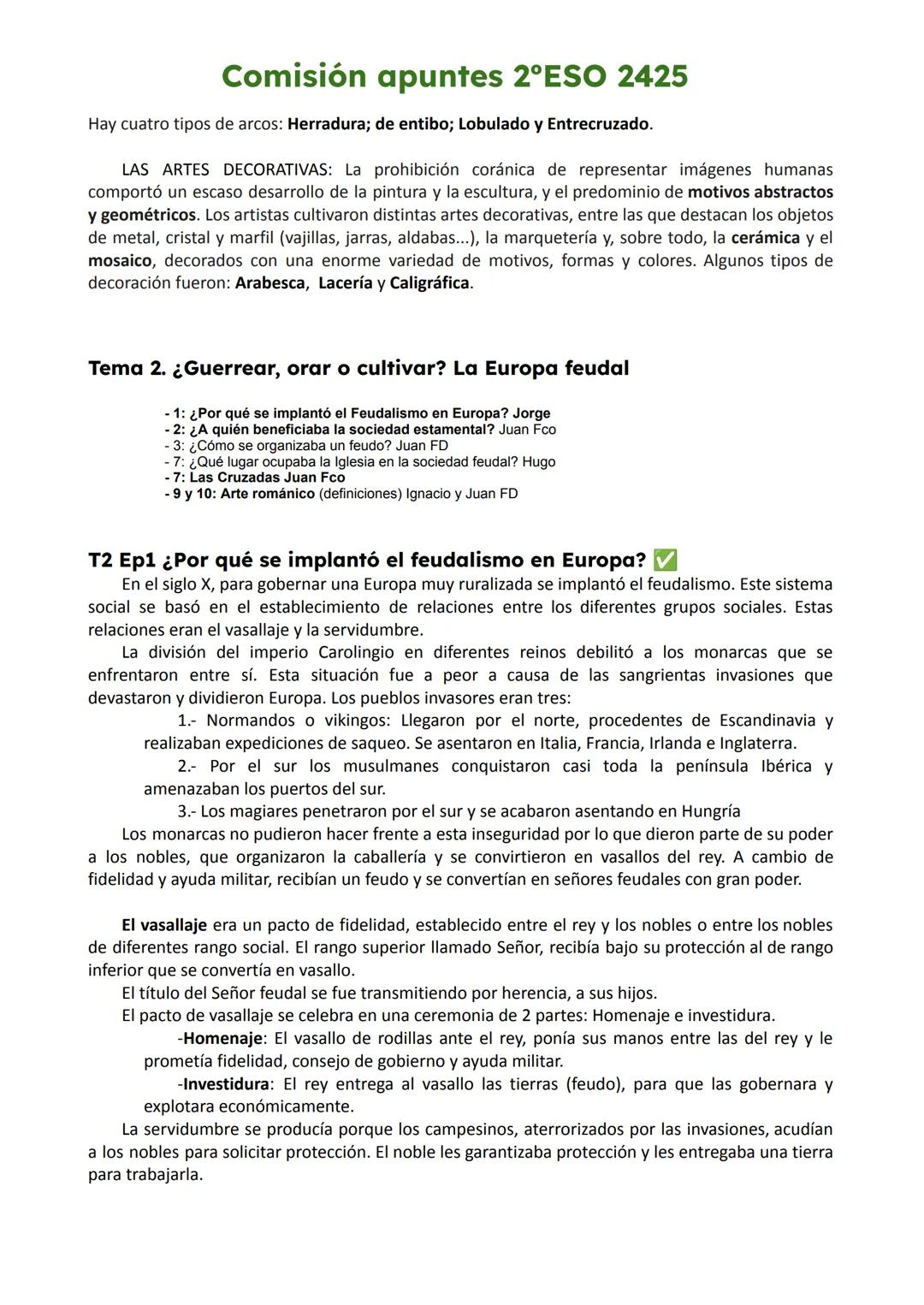 # Comisión apuntes 2ºESO 2425
Para el trabajo y estudio de estos apuntes tener en cuenta que: los epígrafes no negrita se
preguntarán como
