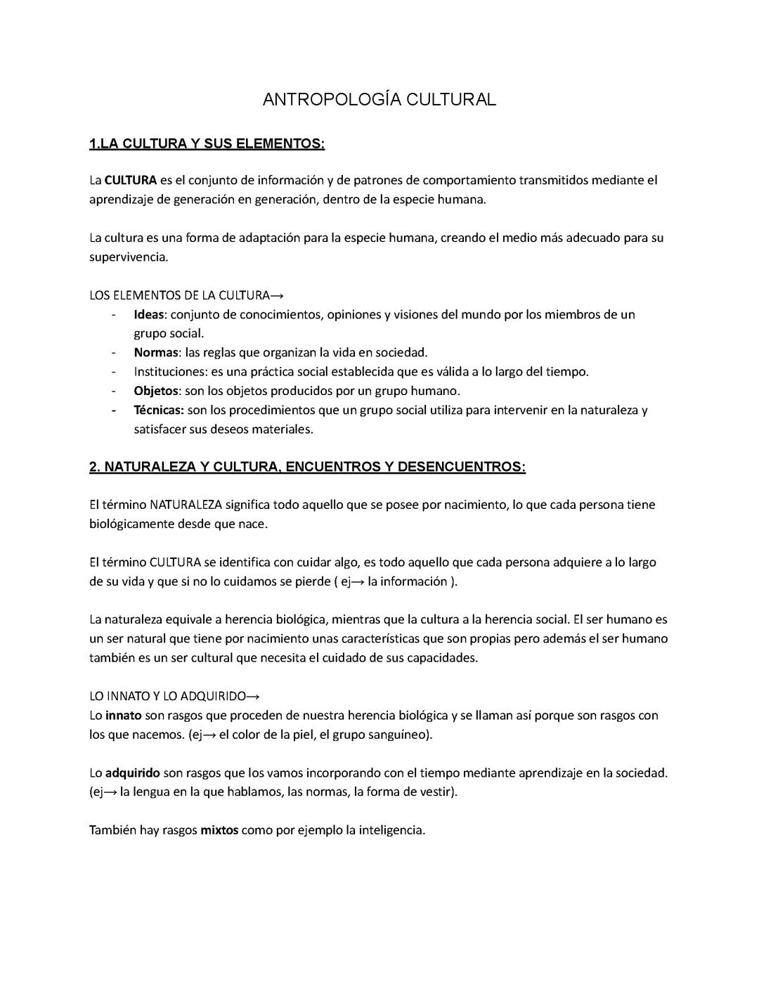 ANTROPOLOGIA CULTURAL- FILOSOFÍA