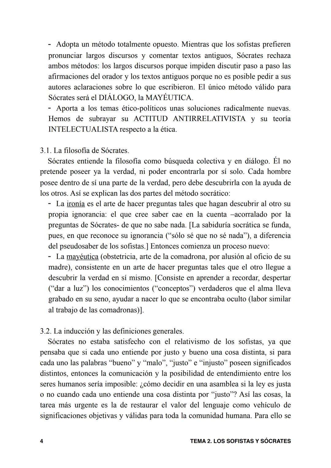 TEMA 2. LOS SOFISTAS Y SÓCRATES.
1. INTRODUCCIÓN.
El periodo posterior a la filosofia presocrática es el de los sofistas y Sócrates,
que c