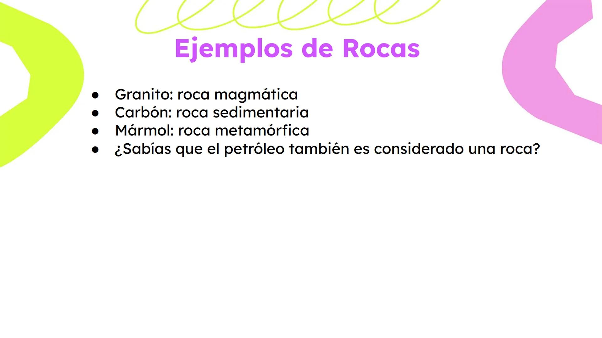 Rocas y Minerales
Fuente: Smile and Learn
еееее Las rocas son la parte sólida de la
Tierra
Están formadas por minerales
Hay muchos tipos dif