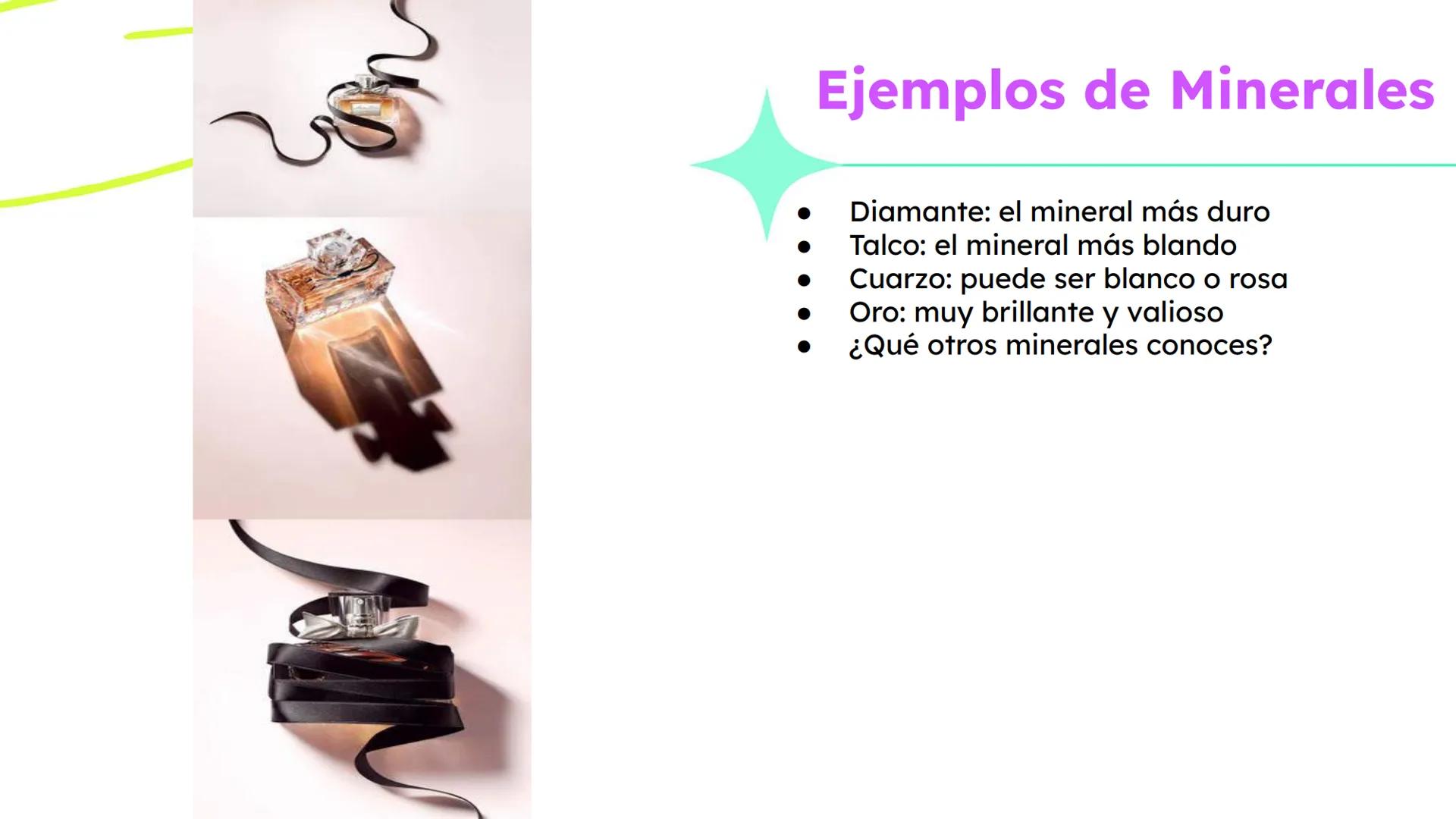 Rocas y Minerales
Fuente: Smile and Learn
еееее Las rocas son la parte sólida de la
Tierra
Están formadas por minerales
Hay muchos tipos dif