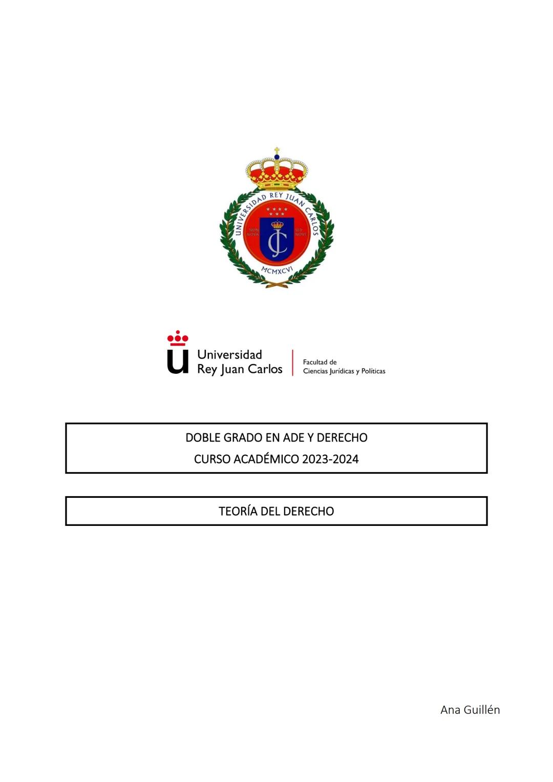 NIVERSIDAD REY JUAN CA
3
CARLO
MCMXCVI
Universidad
Rey Juan Carlos
Facultad de
Ciencias Jurídicas y Políticas
DOBLE GRADO EN ADE Y DERECHO