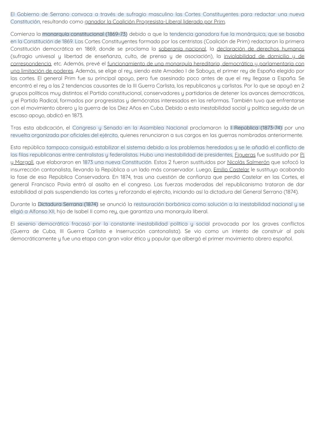 T5: LA CONSTRUCCIÓN DEL ESTADO LIBERAL (1833-1874)
5.1. Isabel II: las Regencias. Las guerras carlistas. Grupos políticos y constituciones.