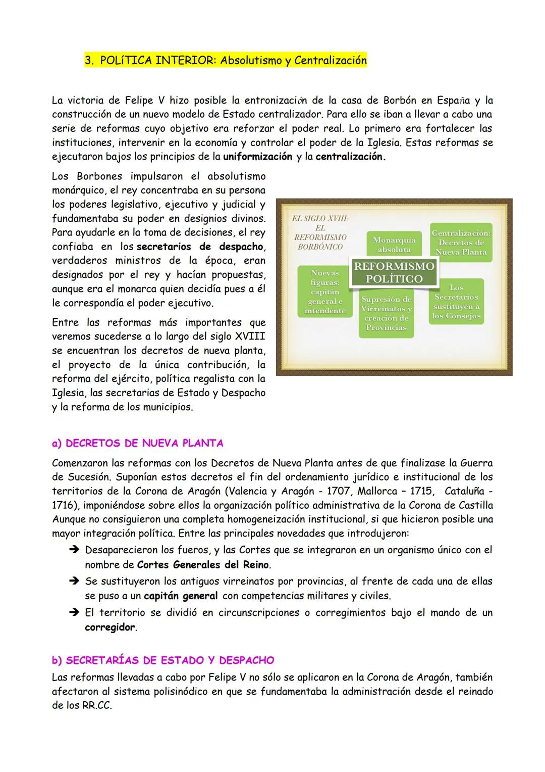 # SIGLO XVIII: EL OCASO DEL ANTIGUO RÉGIMEN
LOS PRIMEROS BORBONES
1- INTRODUCCIÓN
La España del siglo XVIII se caracterizó por la perviven