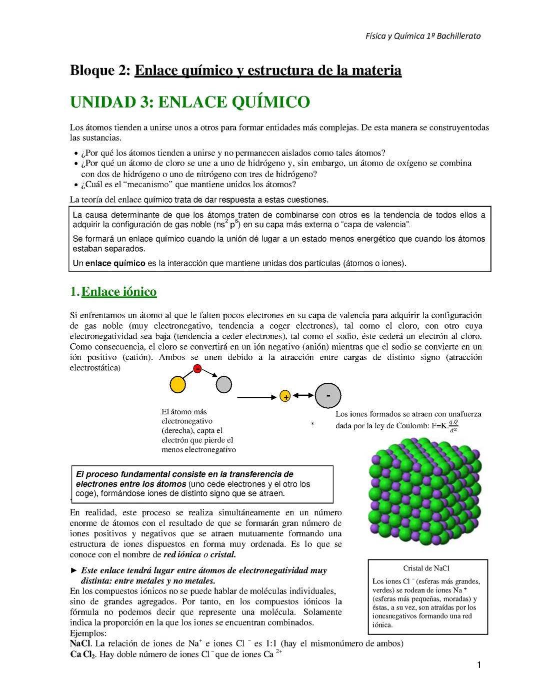 enlace químico