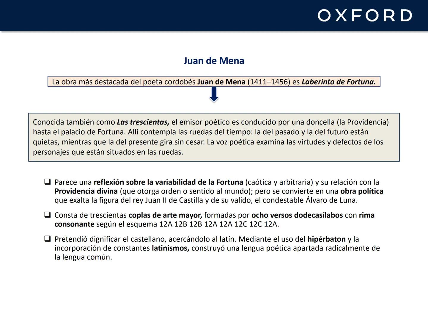 OXFORD
UNIDAD 12. La lírica y la poesía
narrativa en la Edad Media
Lengua castellana y Literatura
1º Bachillerato OXFORD
La Edad Media y su