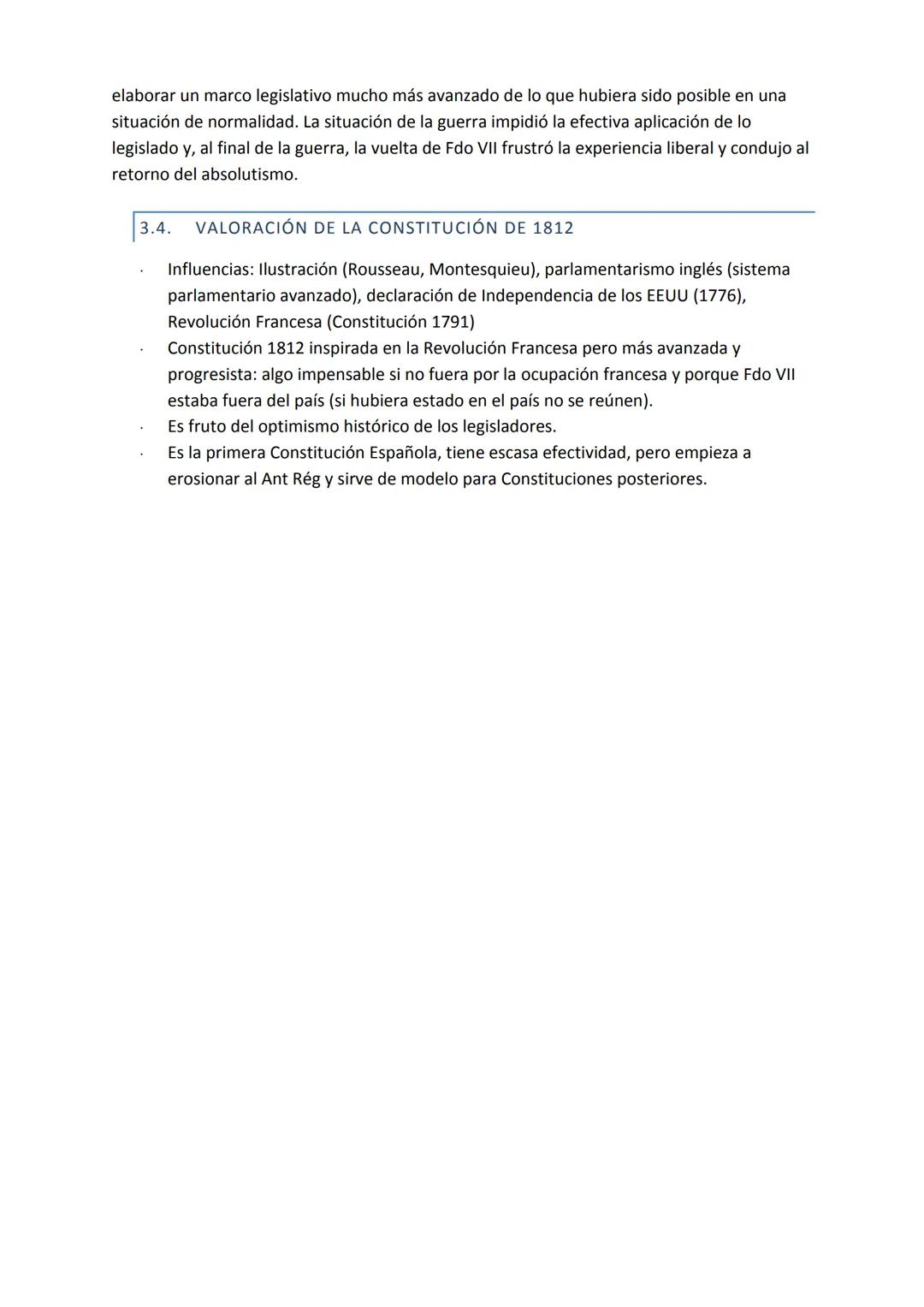 # TEMA 3: LA GUERRA DE LA INDEPENDENCIA Y LOS COMIENZOS DE LA
REVOLUCIÓN LIBERAL. LA CONSTITUCIÓN DE 1812.
1. LA CRISIS DEL REINADO DE CAR