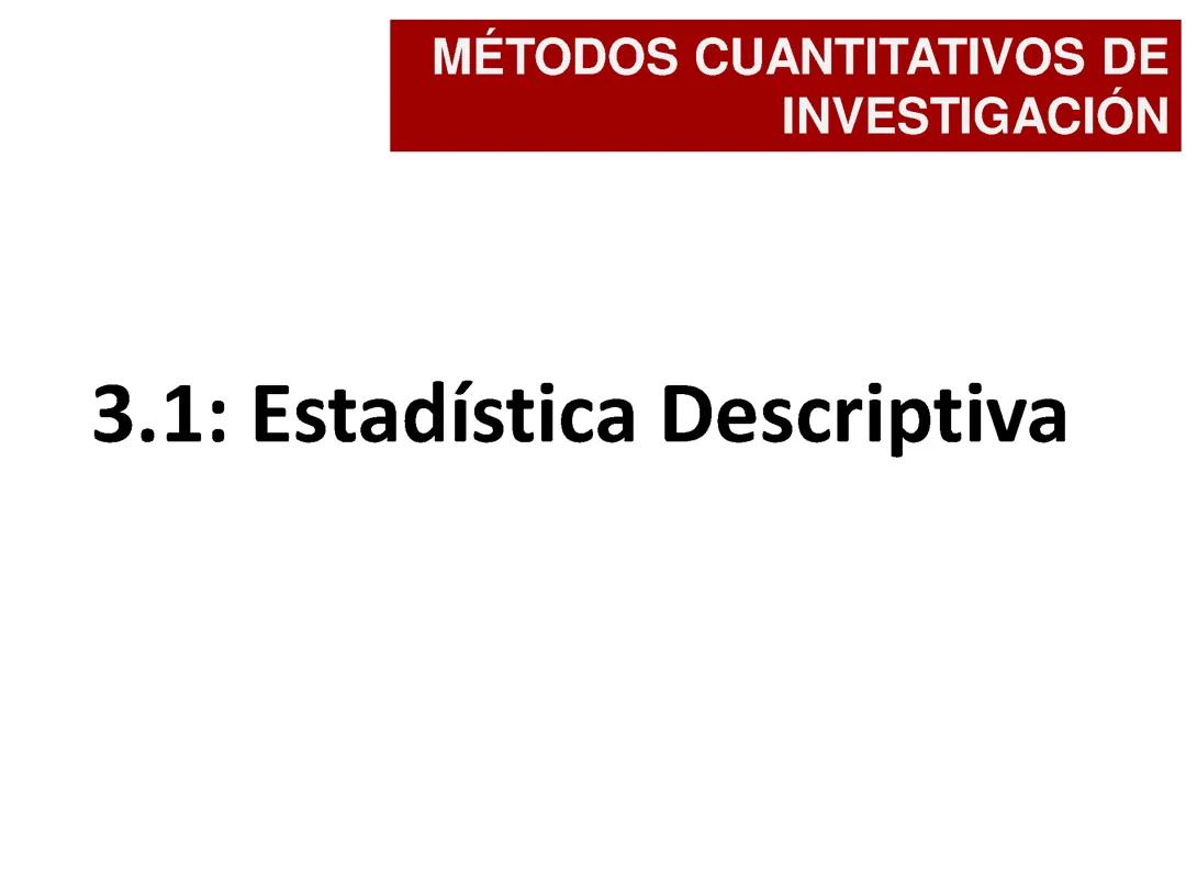 Estadística descriptiva