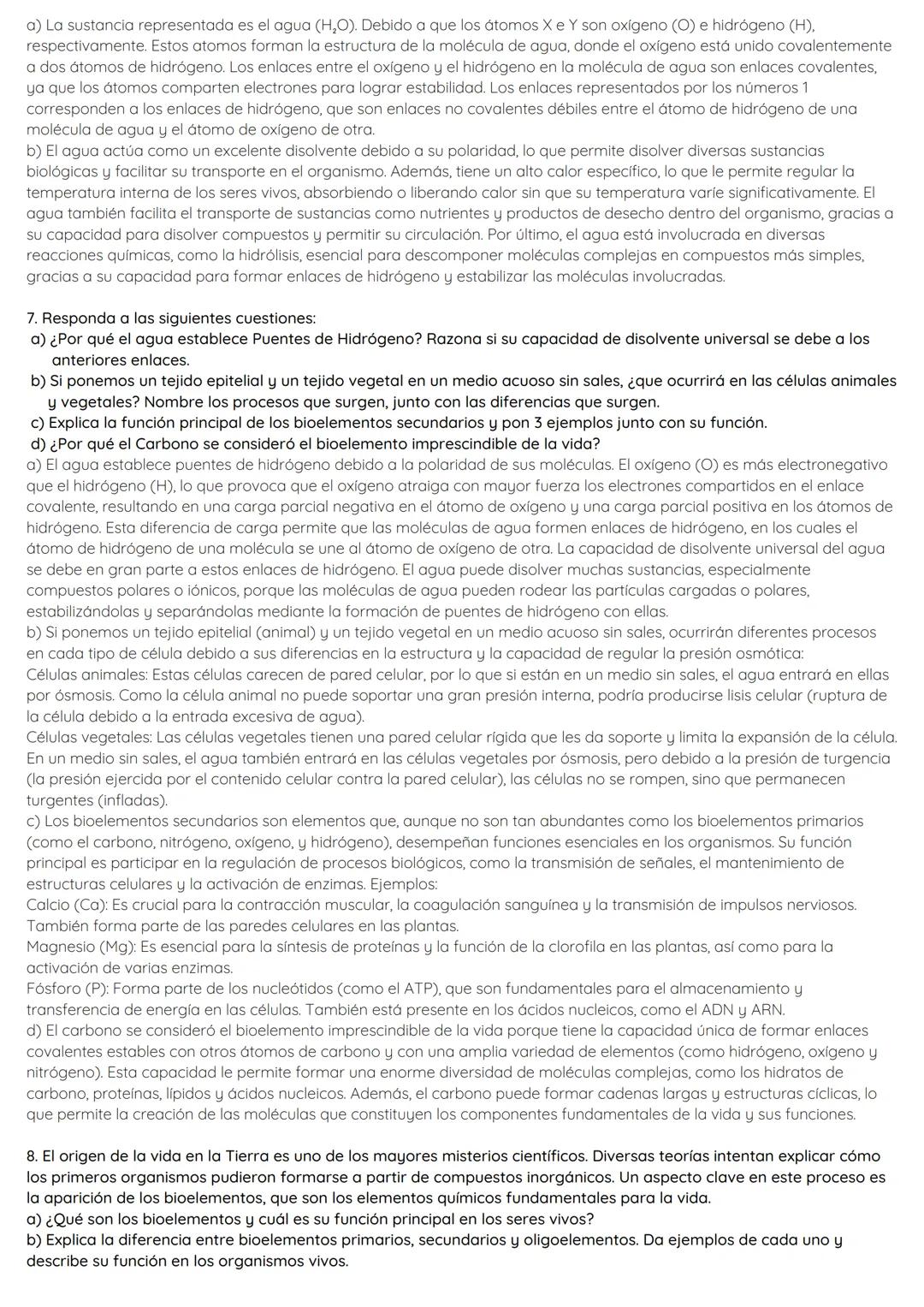 # BLOQUE 1: LA BASE QUÍMICA DE LA VIDA
1.En un experimento se tienen 3 tubos, el tubo A contiene agua destilada, el tubo B contiene una sol