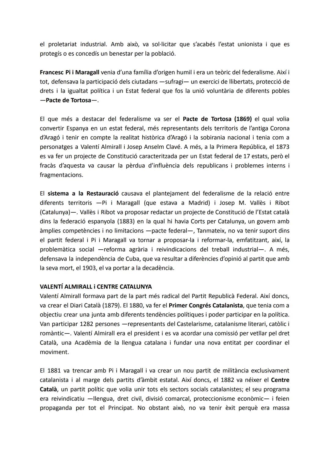 # LA RENAIXENÇA I EL CATALANISME POLÍTIC
El segle XIX inicia el catalanisme que es defineix com el moviment cultural de recuperació de
la l
