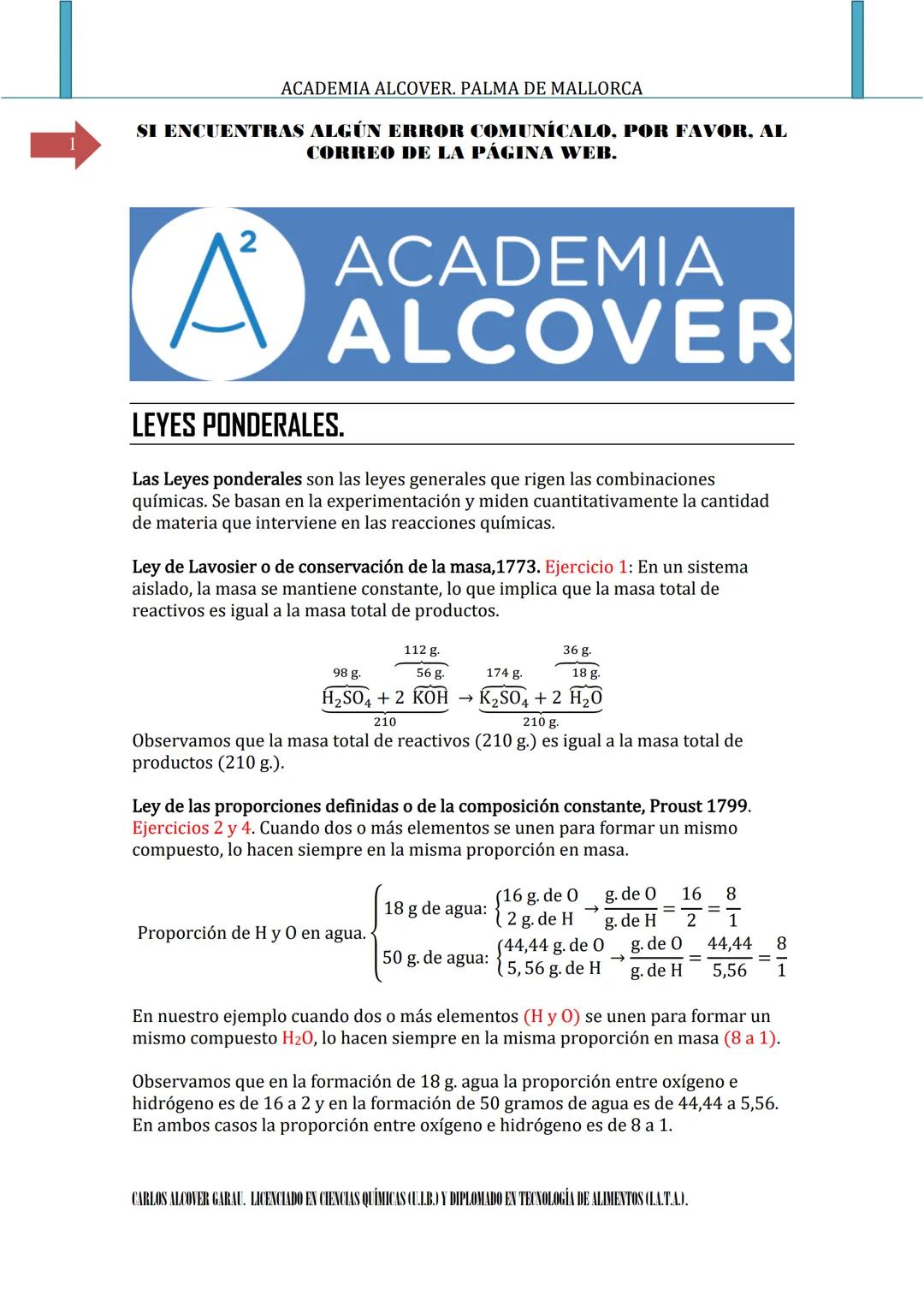 ACADEMIA ALCOVER. PALMA DE MALLORCA
SI ENCUENTRAS ALGÚN ERROR COMUNÍCALO, POR FAVOR, AL
CORREO DE LA PÁGINA WEB.
AACADEMIA
ALCOVER
LEYES PON