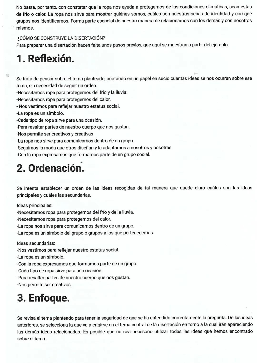LA DISERTACIÓN.
Filosofía. 1 Bachillerato. Savia. Editorial SM. Madrid. 2015
¿Por qué llevamos ropa?
La pregunta, en principio, parece hacer