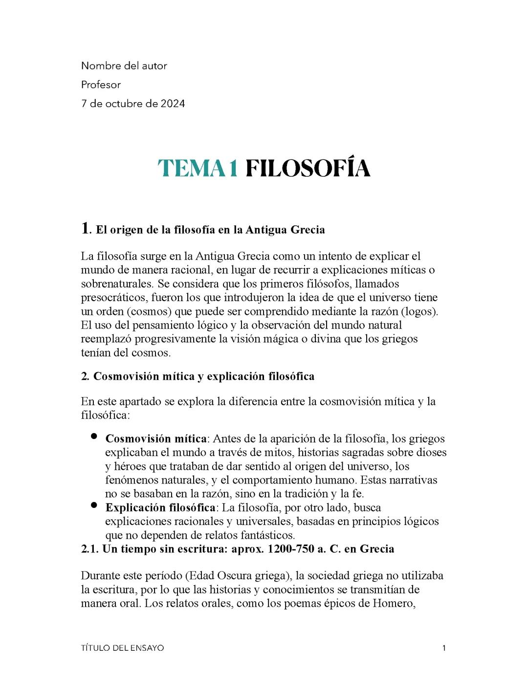 TEMA 1 filosofía