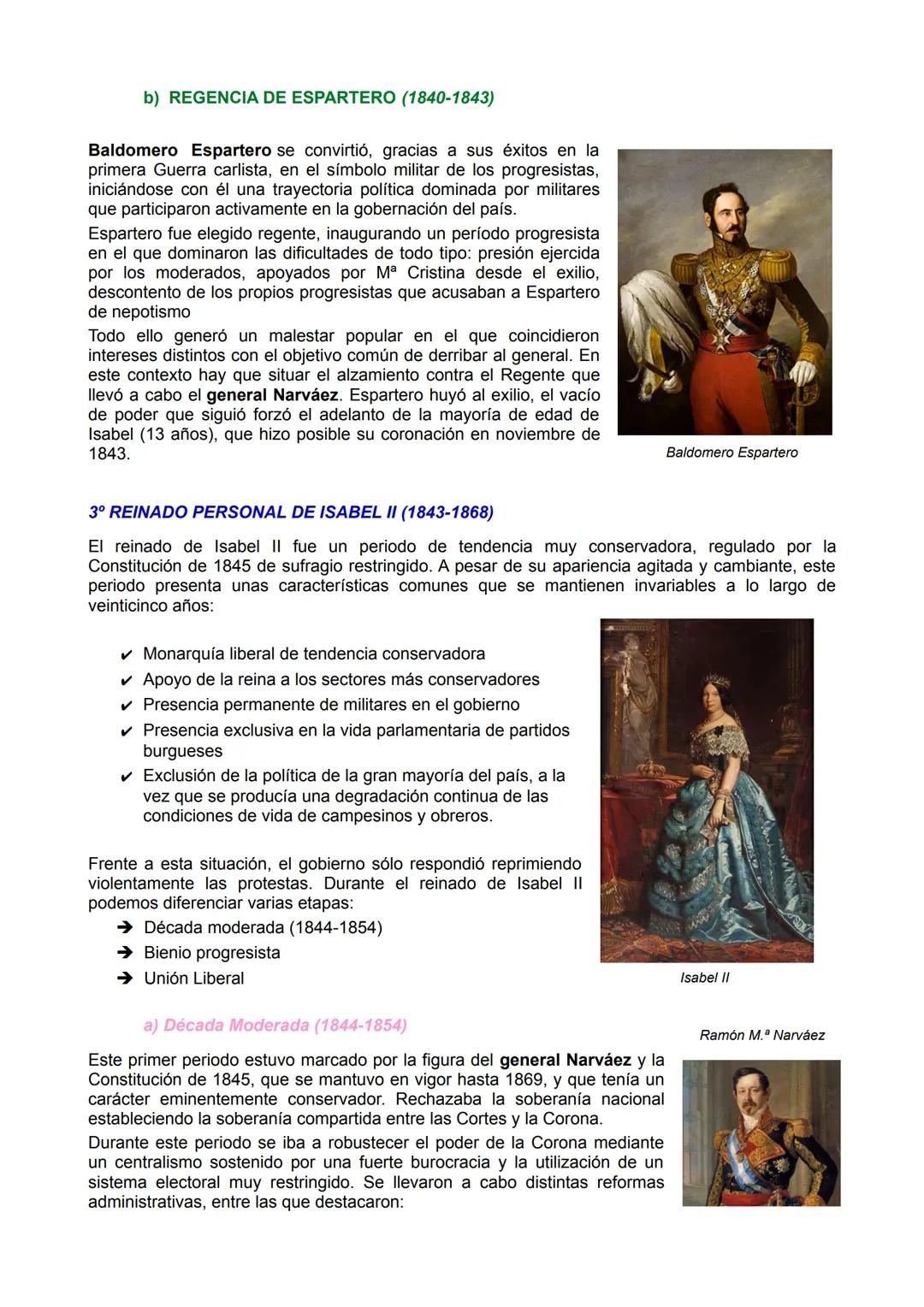 # TEMA 5
CONSOLIDACIÓN DEL ESTADO LIBERAL
EL REINADO DE ISABEL II
1° INTRODUCCIÓN
Al morir Fernando VII, en septiembre de 1833, le sucedi