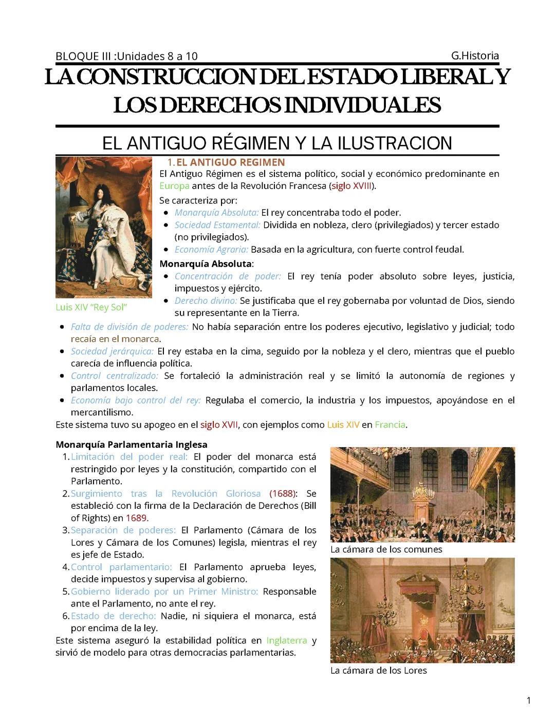 El antiguo régimen y la Ilustración