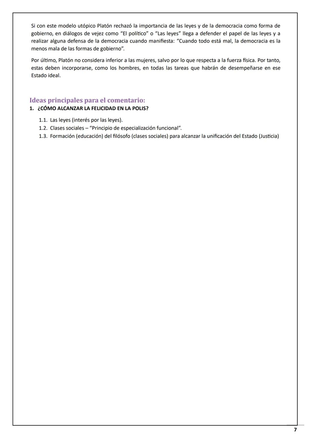 EVAU
CURSO 2023/2024
FILOSOFÍA
2º Bachillerato | María Sánchez Jiménez 1 ÍNDICE:
TEMAS LARGOS DE DESARROLLO
PLATÓN: Dos tipos de conocimient