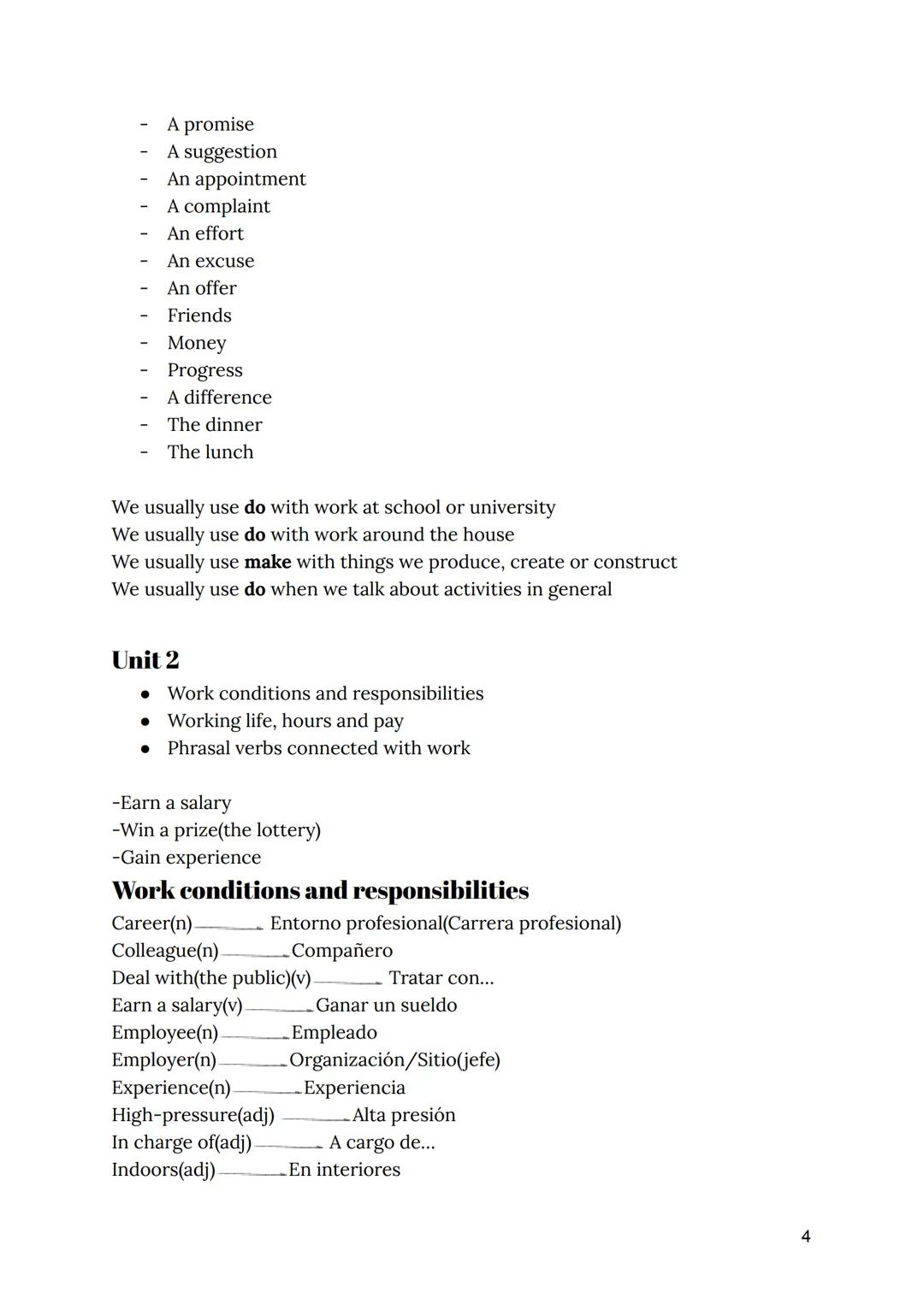ENGLISH
B2
- Parte 1 -
1 Vocabulary
Unit 1
• School life
. Higher education
School Life
Abroad(adj)
En el extranjero
Assignment(n)
Asignació
