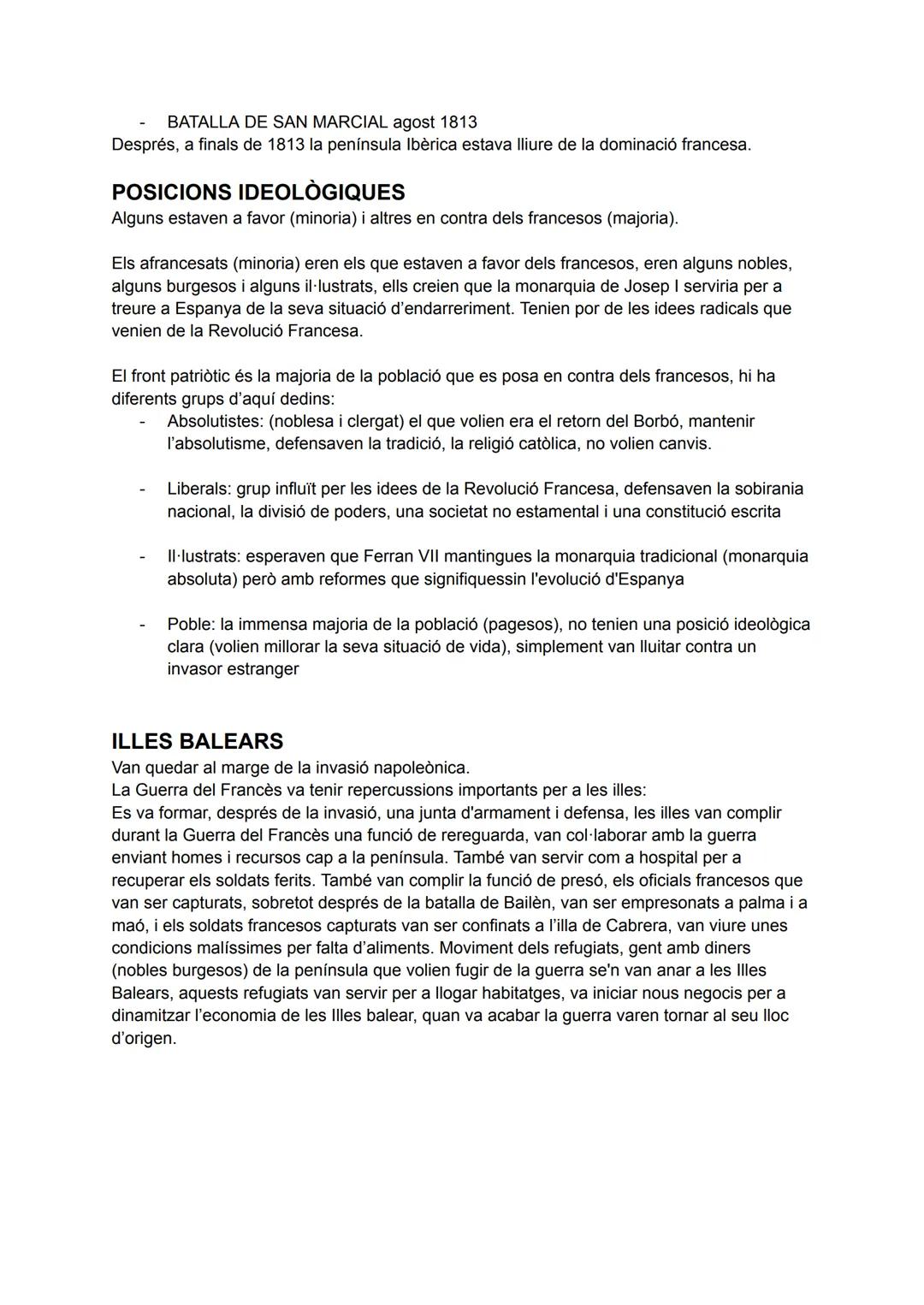 # T1. LA FI DE L'ANTIC RÈGIM
LA GUERRA DEL FRANCÈS (1808-1814)
Carles III va morir el 1788 i el succeeix Carles IV
El 1789 esclata la Revo