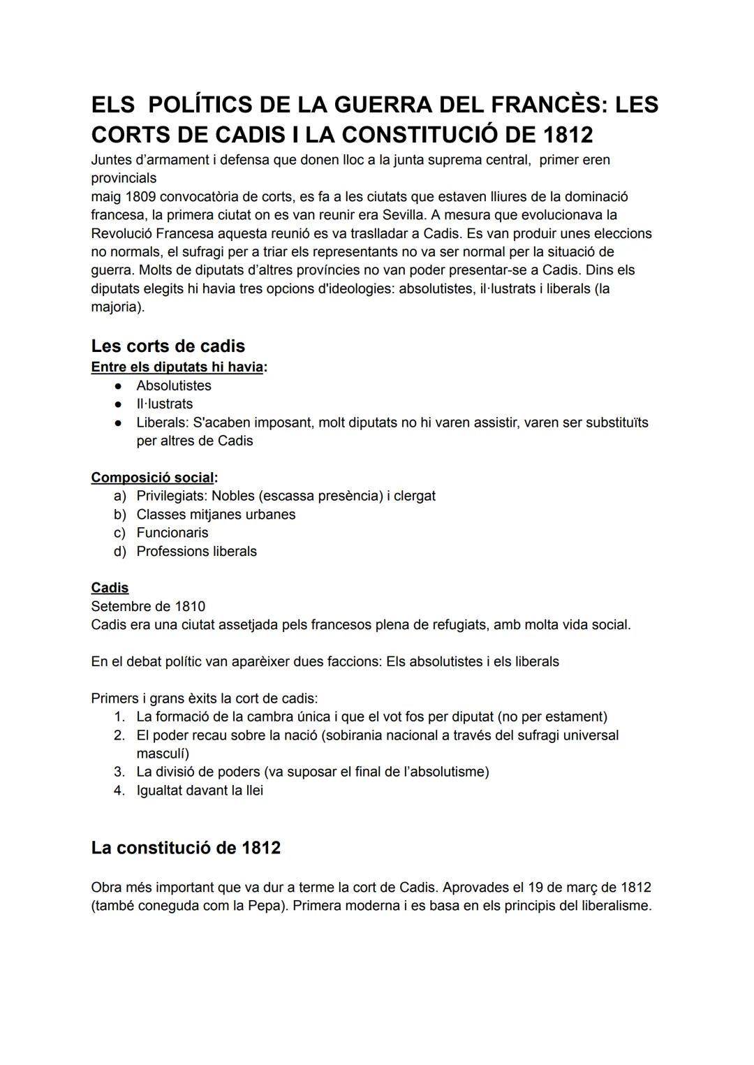 # T1. LA FI DE L'ANTIC RÈGIM
LA GUERRA DEL FRANCÈS (1808-1814)
Carles III va morir el 1788 i el succeeix Carles IV
El 1789 esclata la Revo
