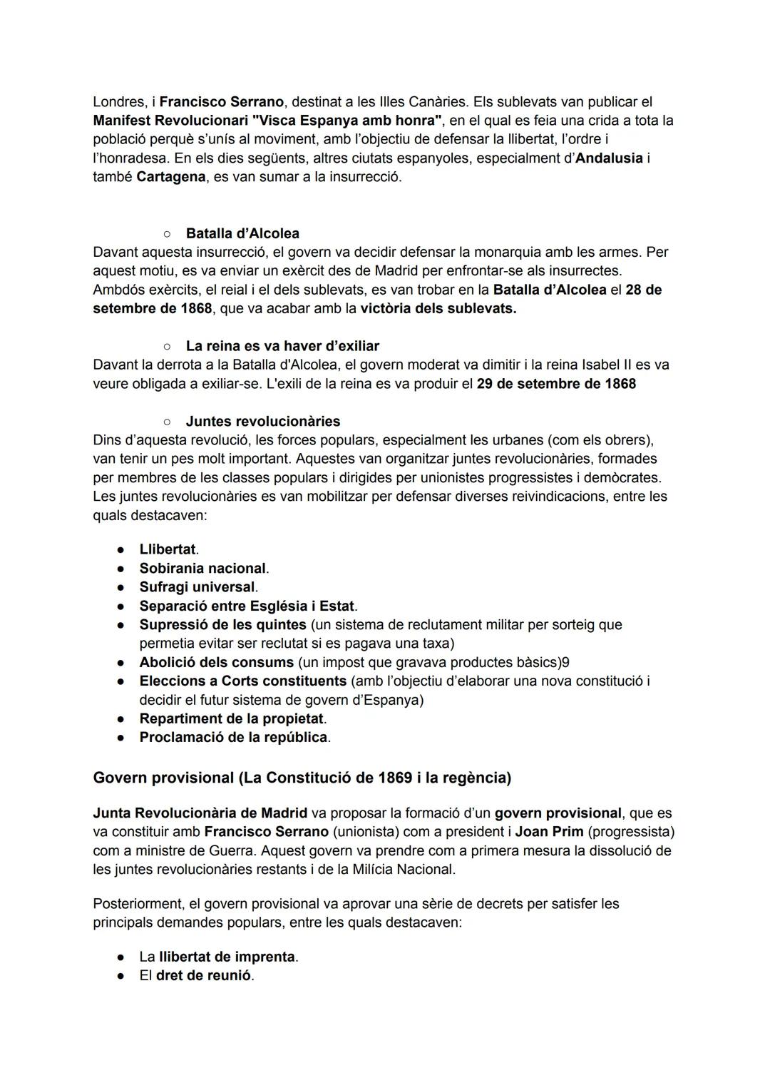 # EL SEXENNI DEMOCRÀTIC (1868-1874)
## Concepte i característiques generals
El Sexenni Democràtic (1868-1874) comença amb la Revolució de